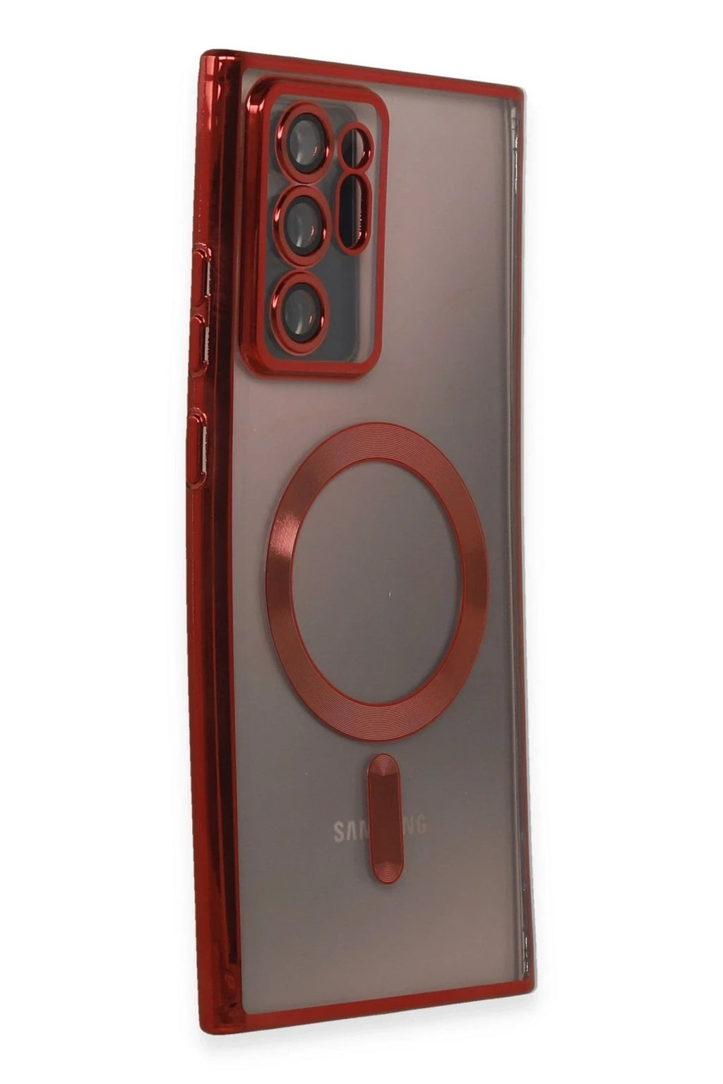 Mey İthalat® Samsung Galaxy Note 20 Ultra Kılıf Kross Magneticsafe Kapak - Kırmızı
