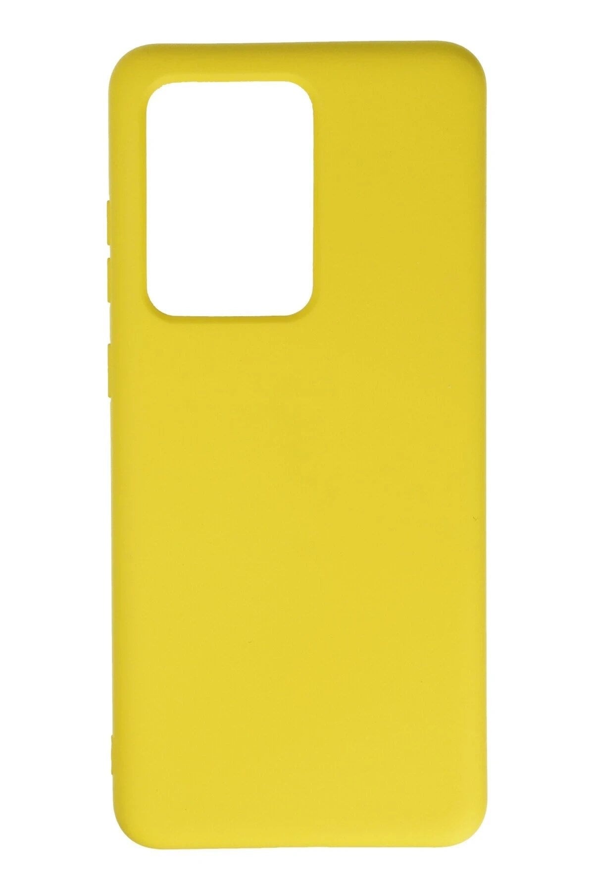 Mey İthalat® Samsung Galaxy S20 Ultra Kılıf Nano içi Kadife Silikon - Sarı