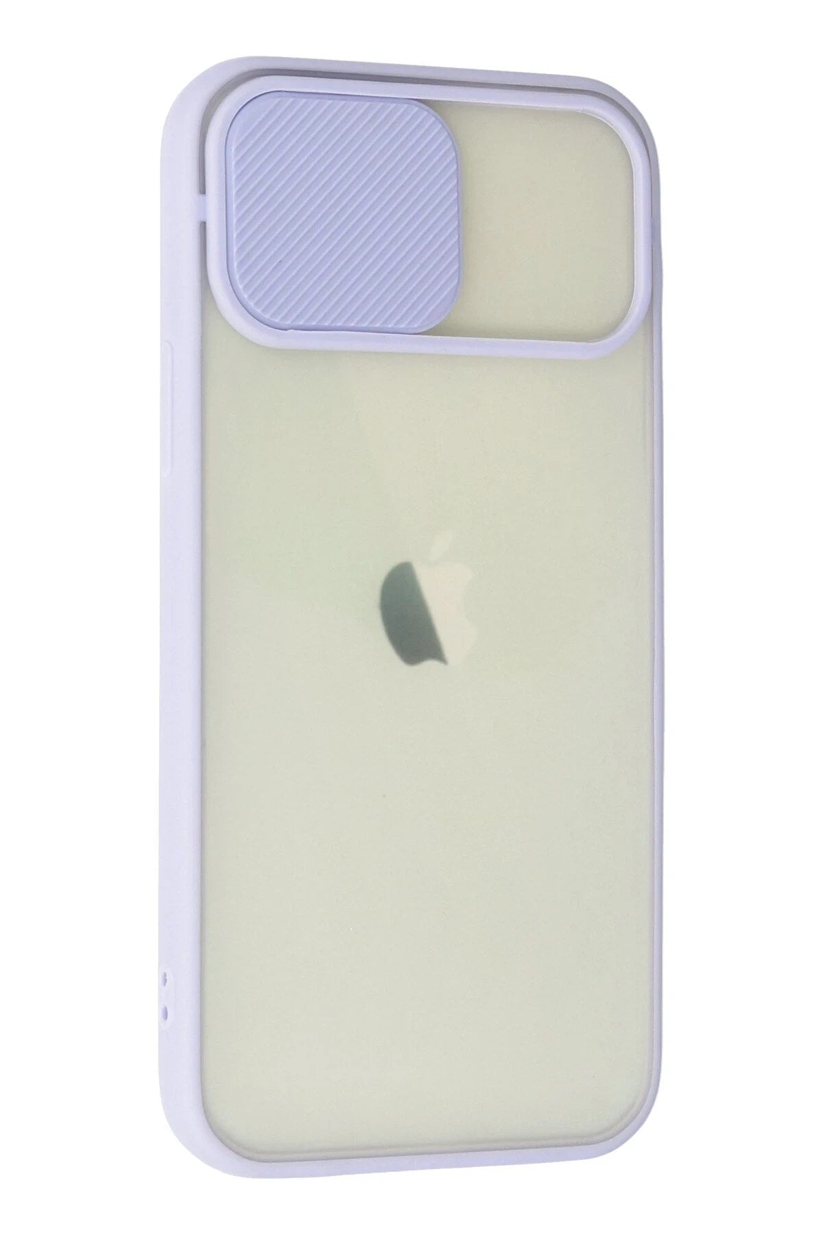 Mey İthalat® iPhone 12 Kılıf Palm Buzlu Kamera Sürgülü Silikon - Lila