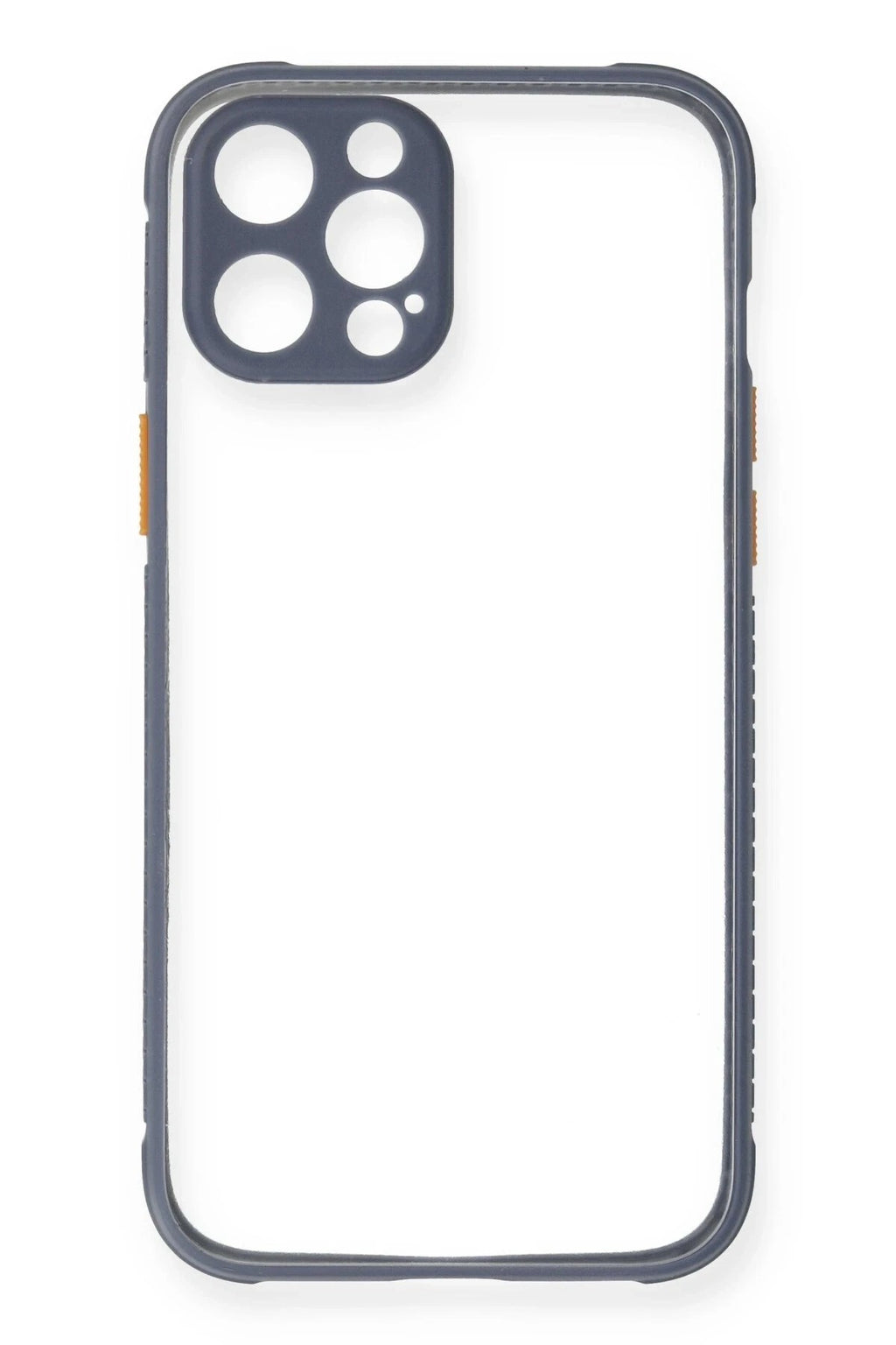 Mey İthalat® iPhone 12 Pro Kılıf Miami Şeffaf Silikon - Gri