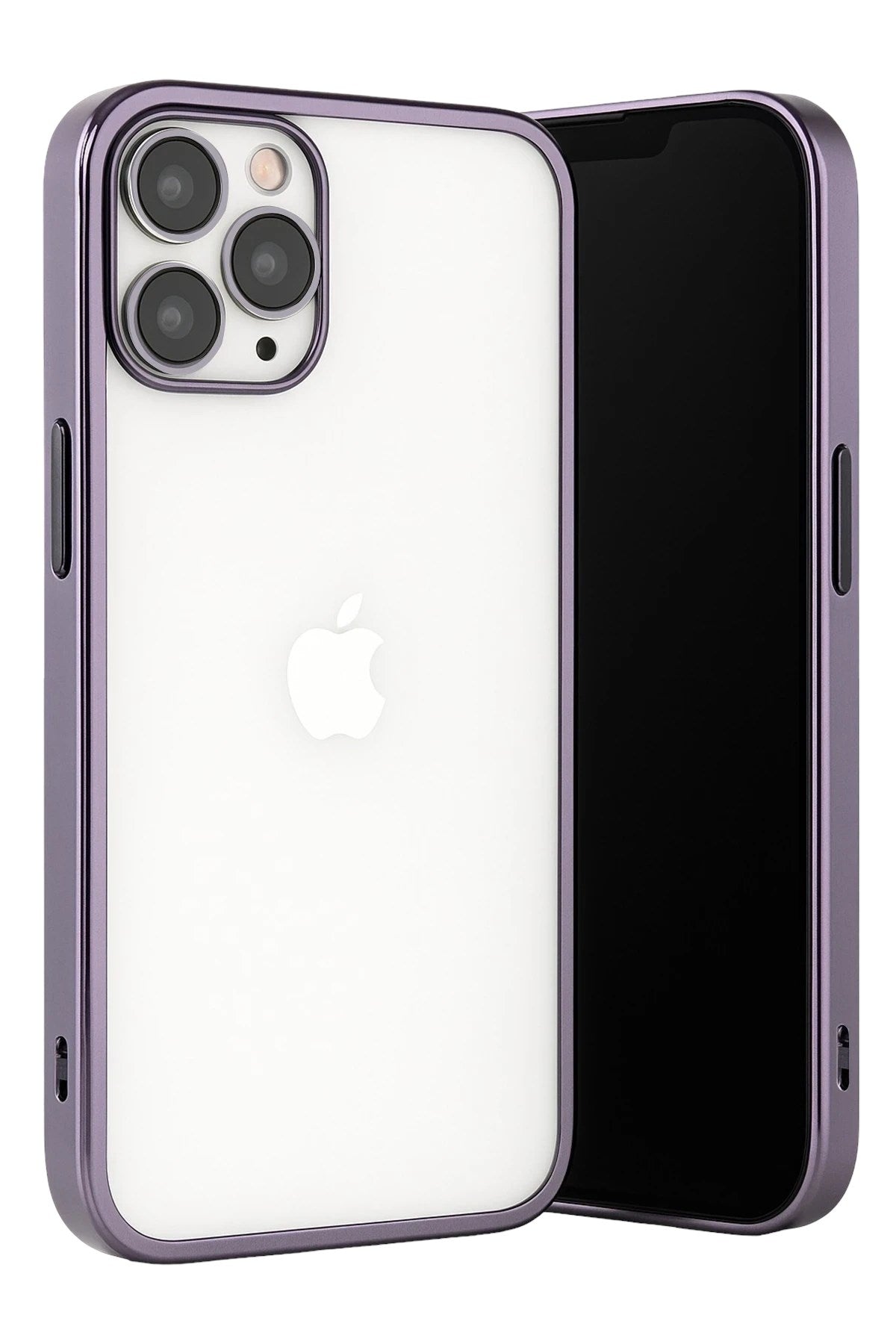 Mey İthalat® iPhone 13 Pro Max Kılıf Lensli Silikon - Mor