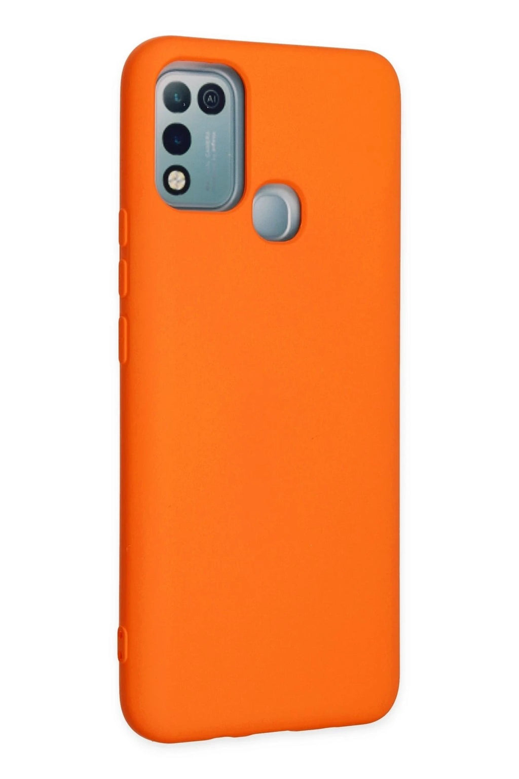 Mey İthalat® İnfinix Hot 10 Play Kılıf Nano içi Kadife Silikon - Turuncu