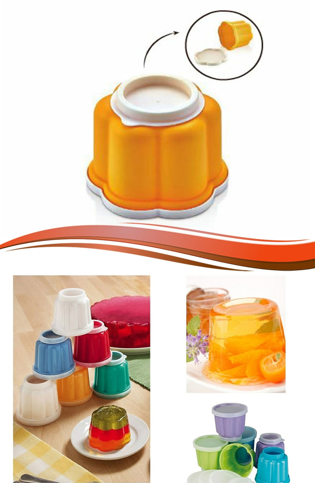 2 Adet Çiçek Şekilli Plastik Jole Muhallebi Şekillendirici Kalıp