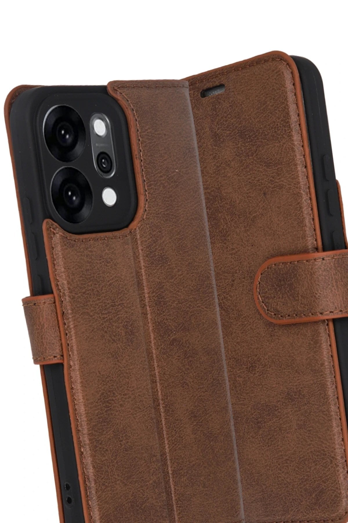Mey İthalat® Reno 14 Trend S Plus Kapaklı Kılıf - Taba