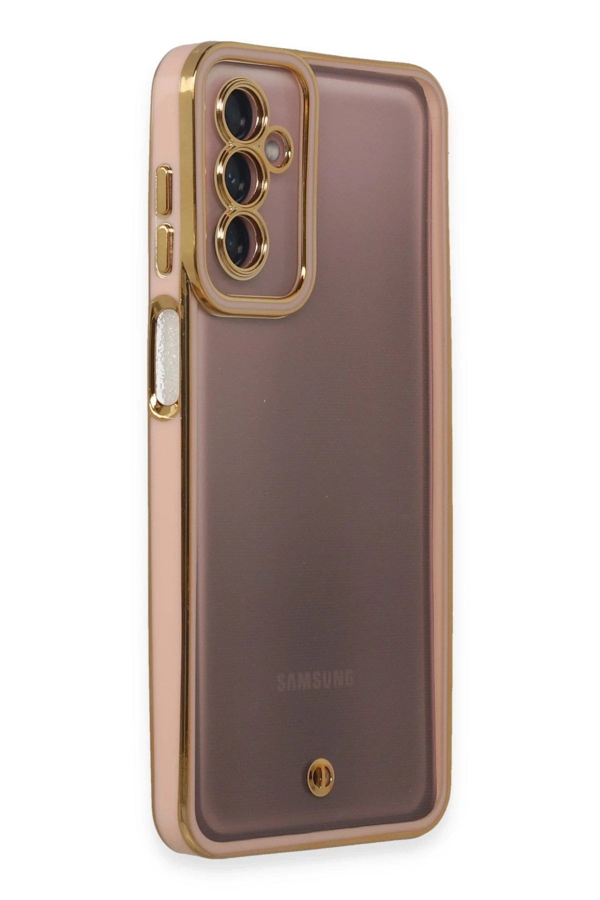 Mey İthalat® Samsung Galaxy M23 Kılıf Liva Lens Silikon - Pudra
