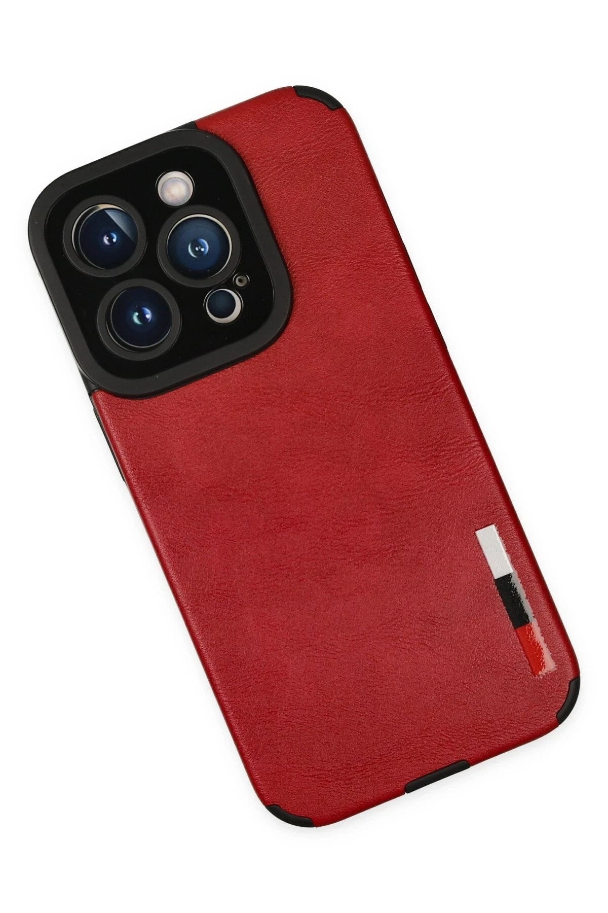 Mey İthalat® iPhone 14 Pro Kılıf Loop Deri Silikon - Kırmızı