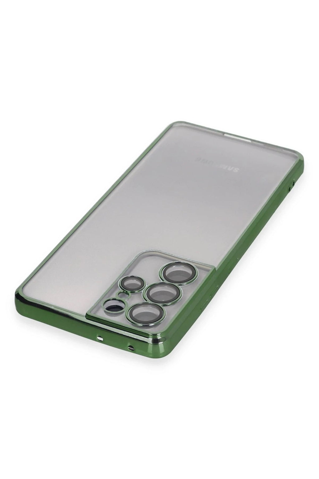 Mey İthalat® Samsung Galaxy S21 Ultra Kılıf Lensli Silikon - Yeşil
