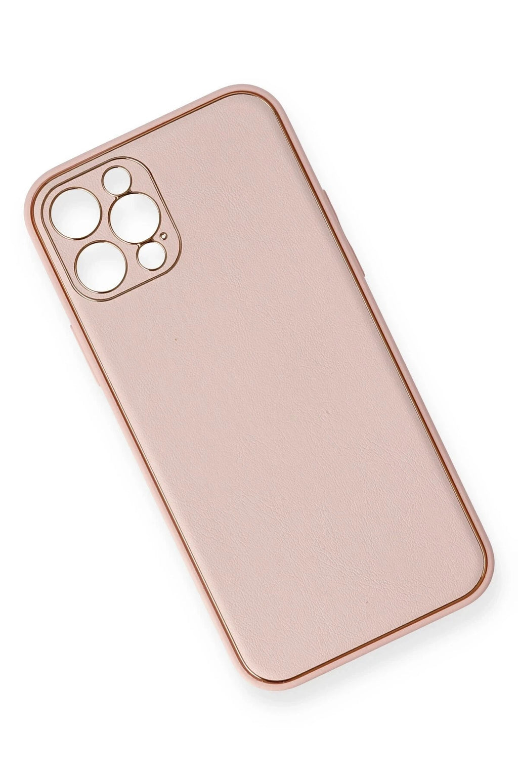 Mey İthalat® iPhone 12 Pro Kılıf Coco Deri Silikon Kapak - Pembe