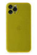 Mey İthalat® iPhone 11 Pro Kılıf PP Ultra İnce Kapak - Sarı