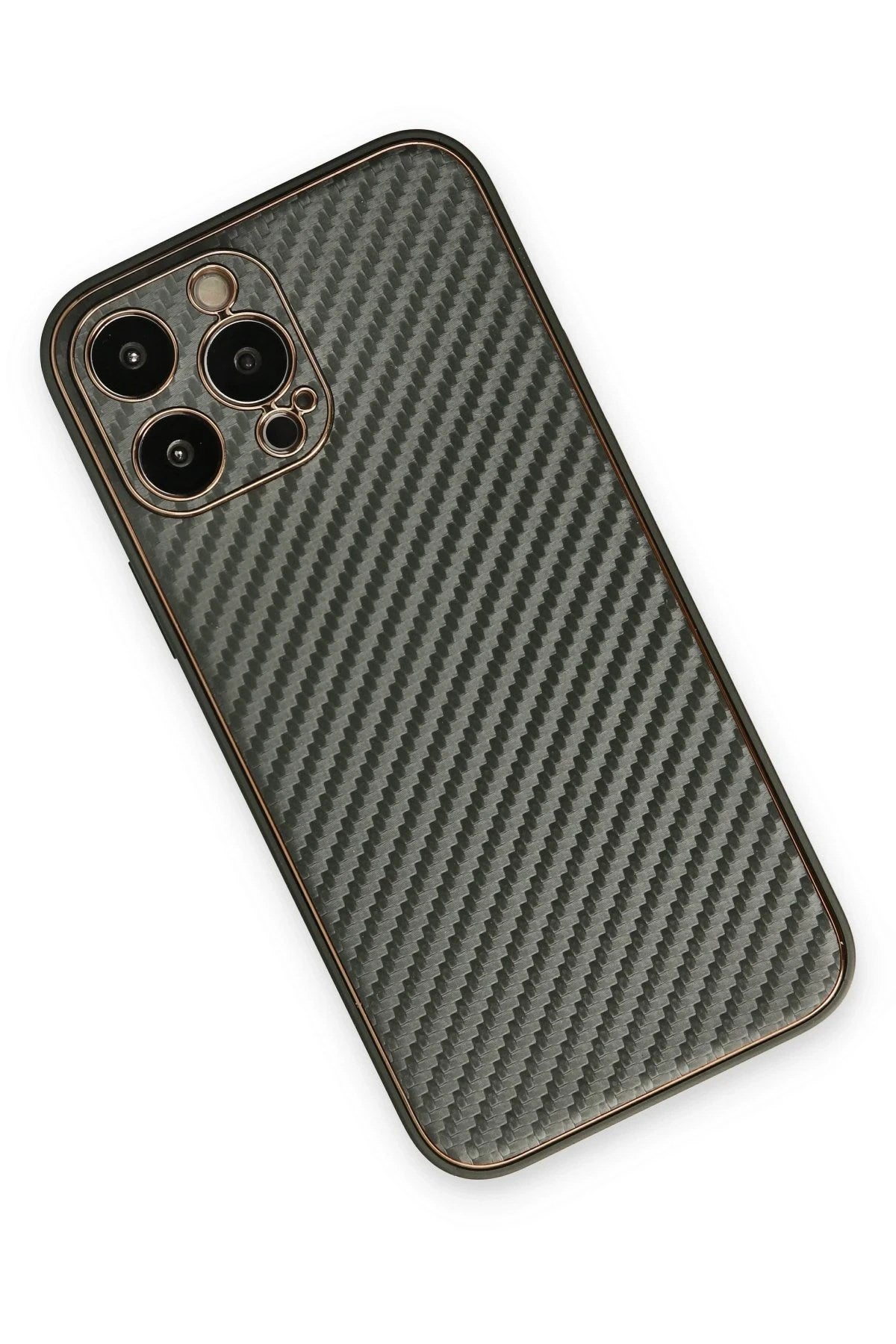 Mey İthalat® iPhone 13 Pro Max Kılıf Coco Karbon Silikon - Füme