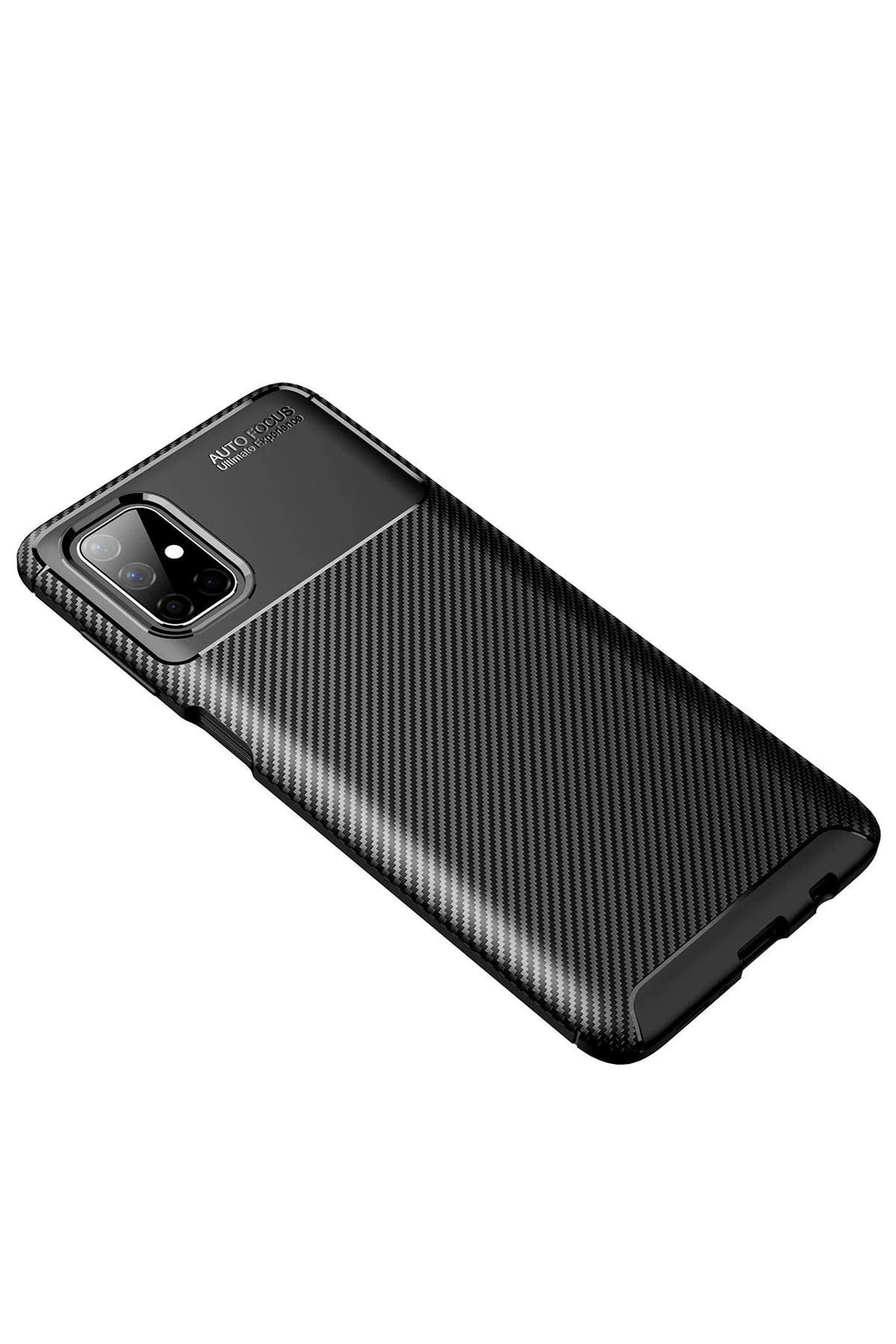 Mey İthalat® Samsung Galaxy M51 Kılıf Auto Focus Karbon Kapak - Siyah