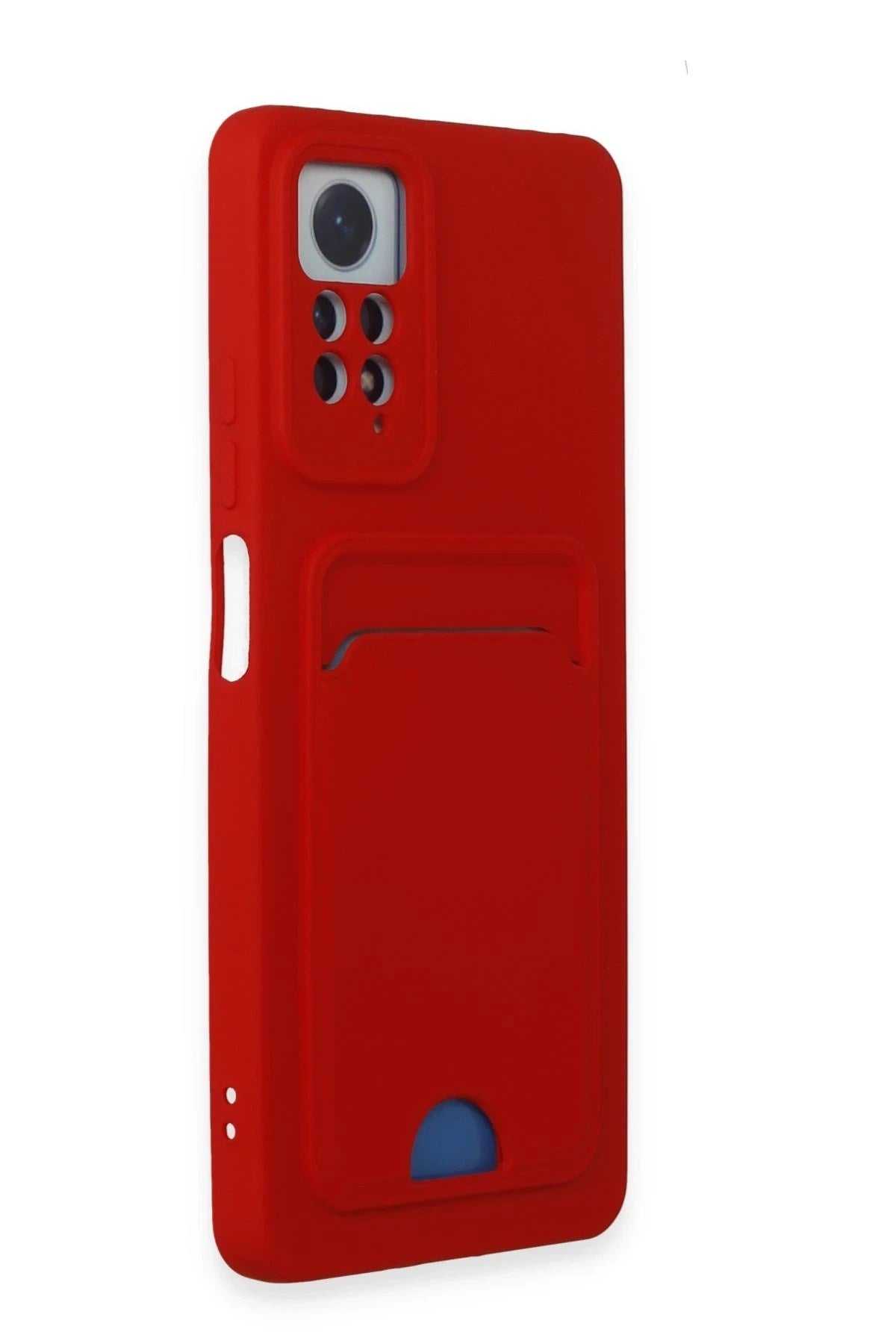Mey İthalat® Redmi Note 12 Pro 4G Kılıf Kelvin Kartvizitli Silikon - Kırmızı