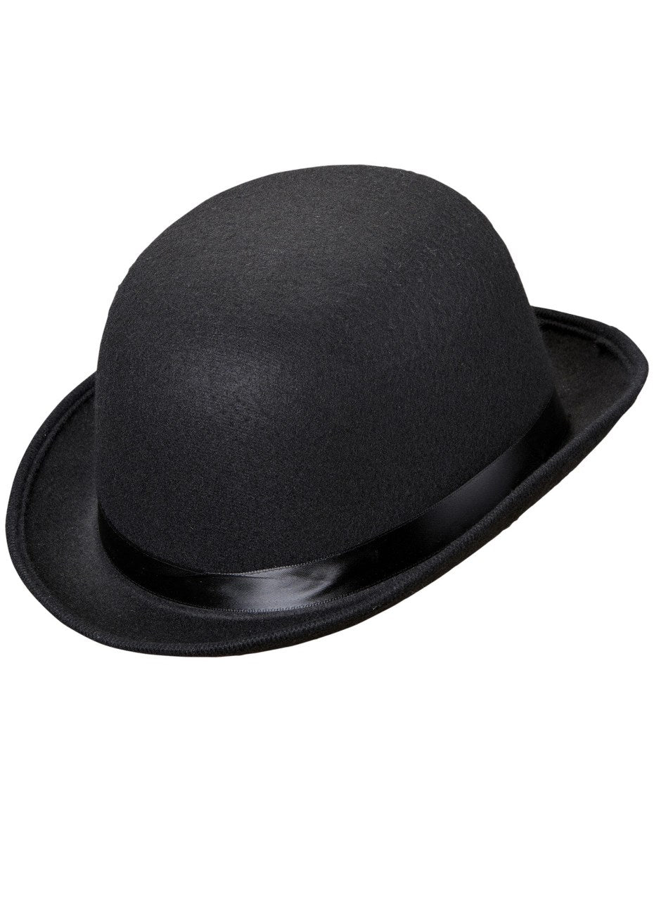 Mey İthalat® Charlie Chaplin Stil Yetişkin Şapkası – Siyah Melon Parti Şapkası