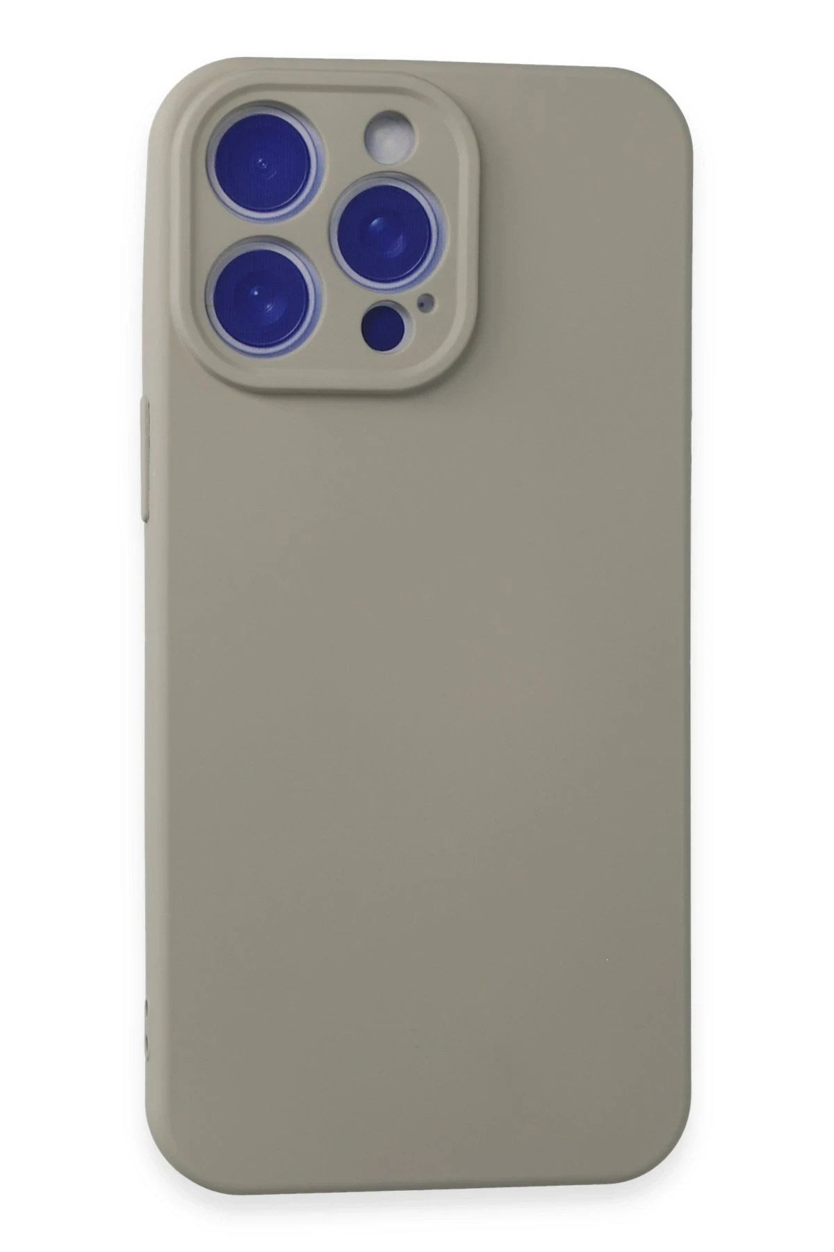 Mey İthalat® iPhone 15 Pro Max Kılıf Nano içi Kadife Silikon - Titan Gri