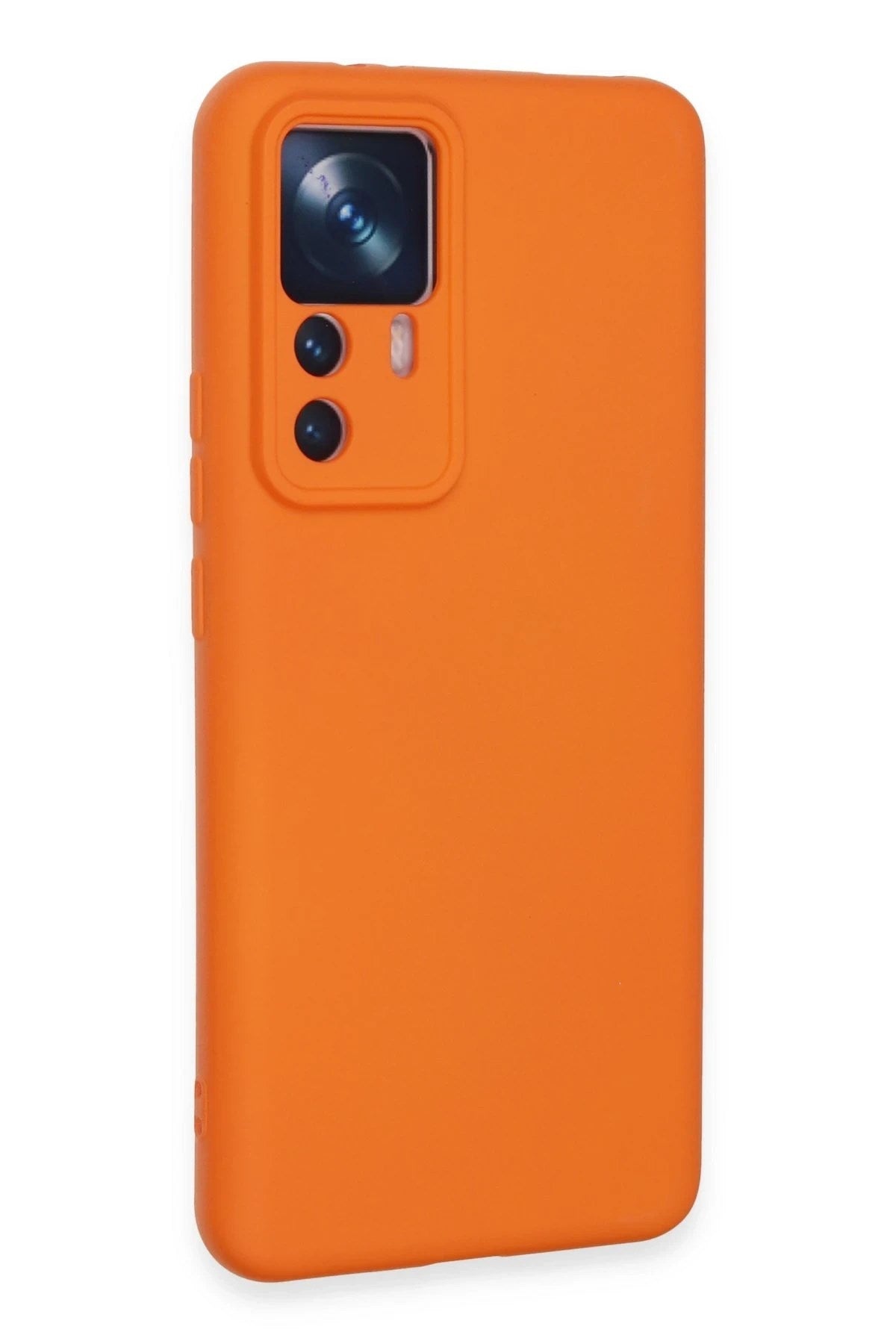 Mey İthalat® Mi 12T Pro Kılıf Nano içi Kadife Silikon - Turuncu