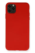 Mey İthalat® iPhone 11 Pro Max Kılıf Nano içi Kadife Silikon - Kırmızı
