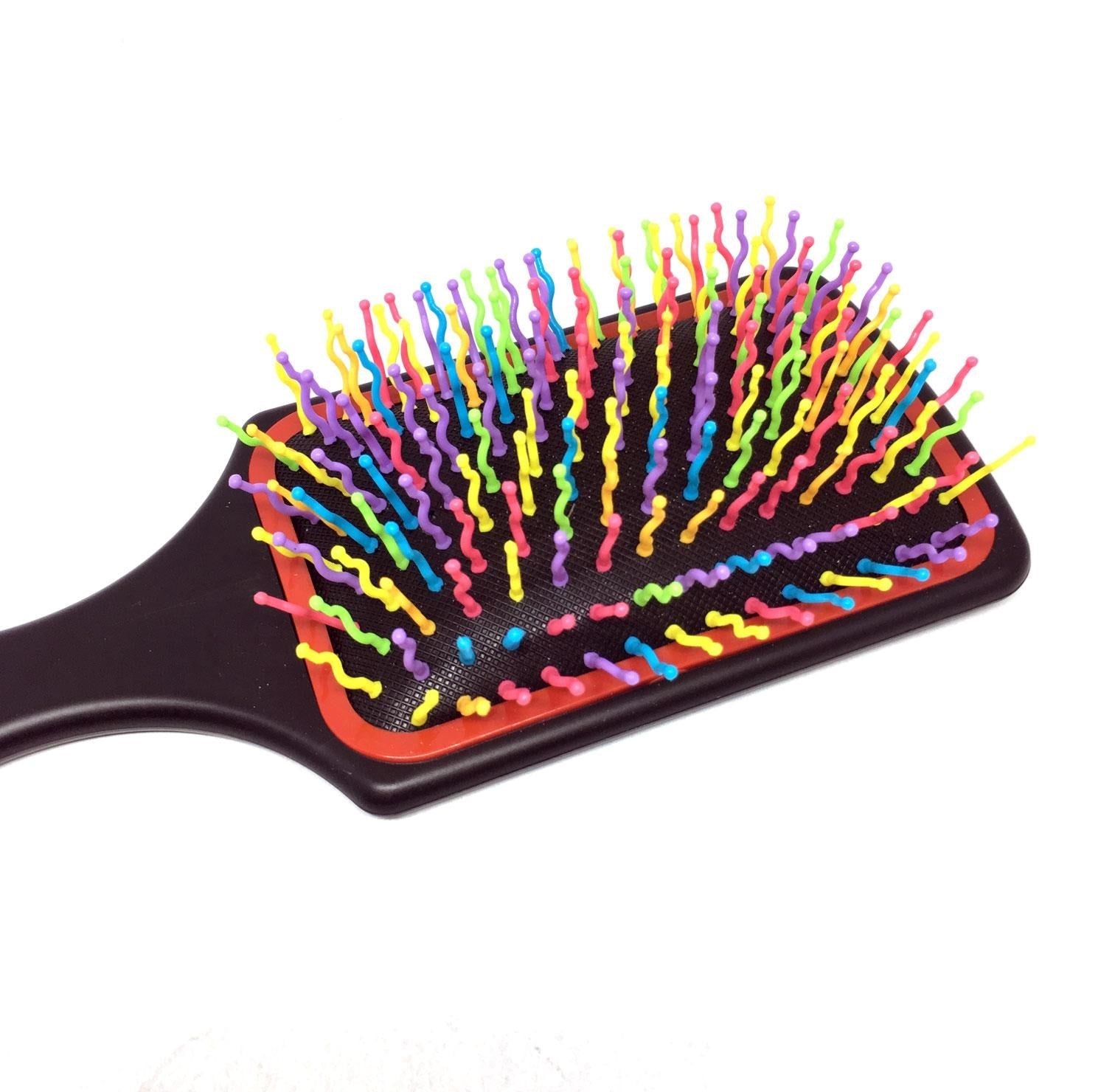 Saç Açıcı Pratik Renkli Uçlu Plastik Saç Fırçası Tarağı Ergonomik Tarak