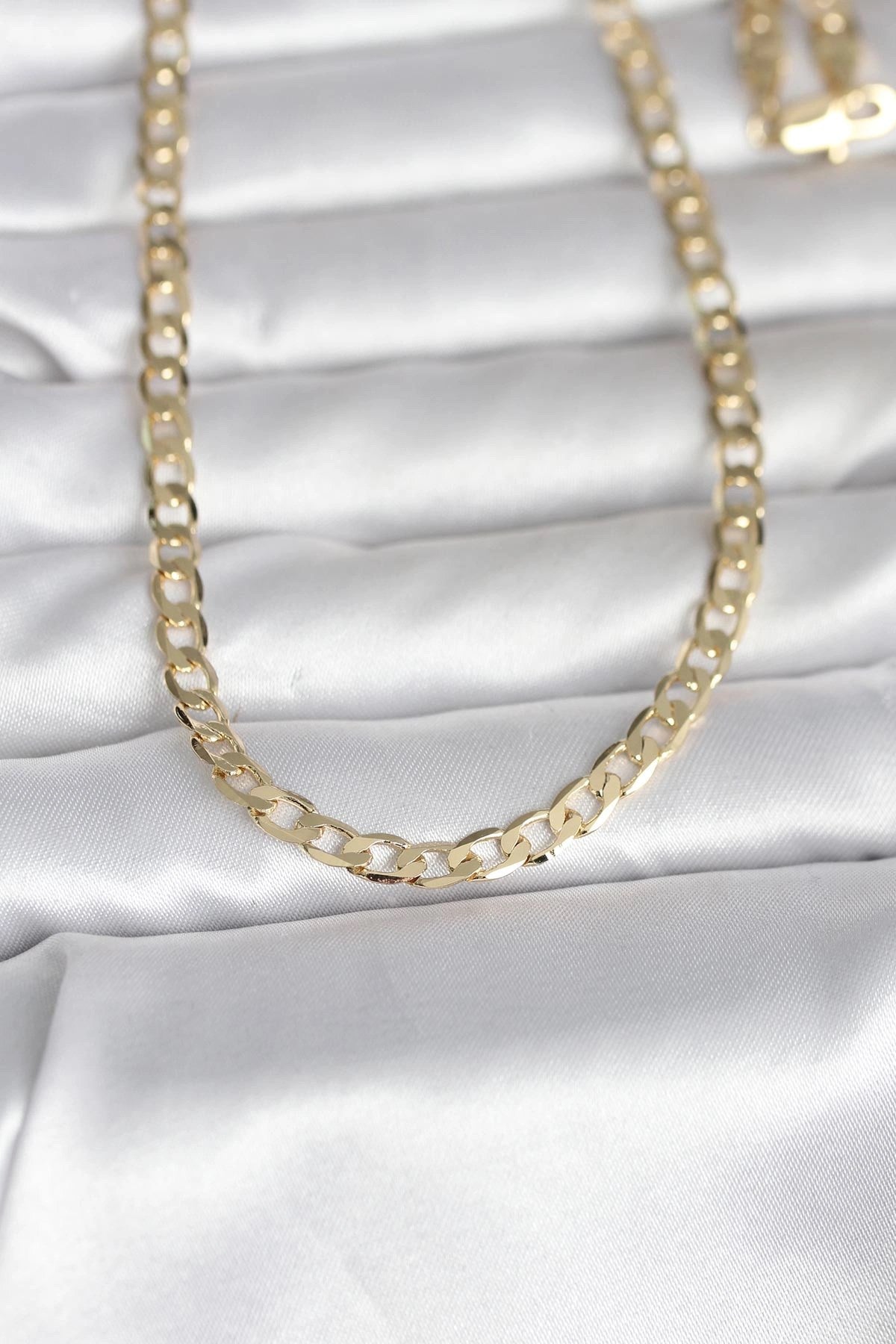 Mey İthalat® CM 14K Gold Renk Kalın Zincir Model 60 cm Kadın Kolye