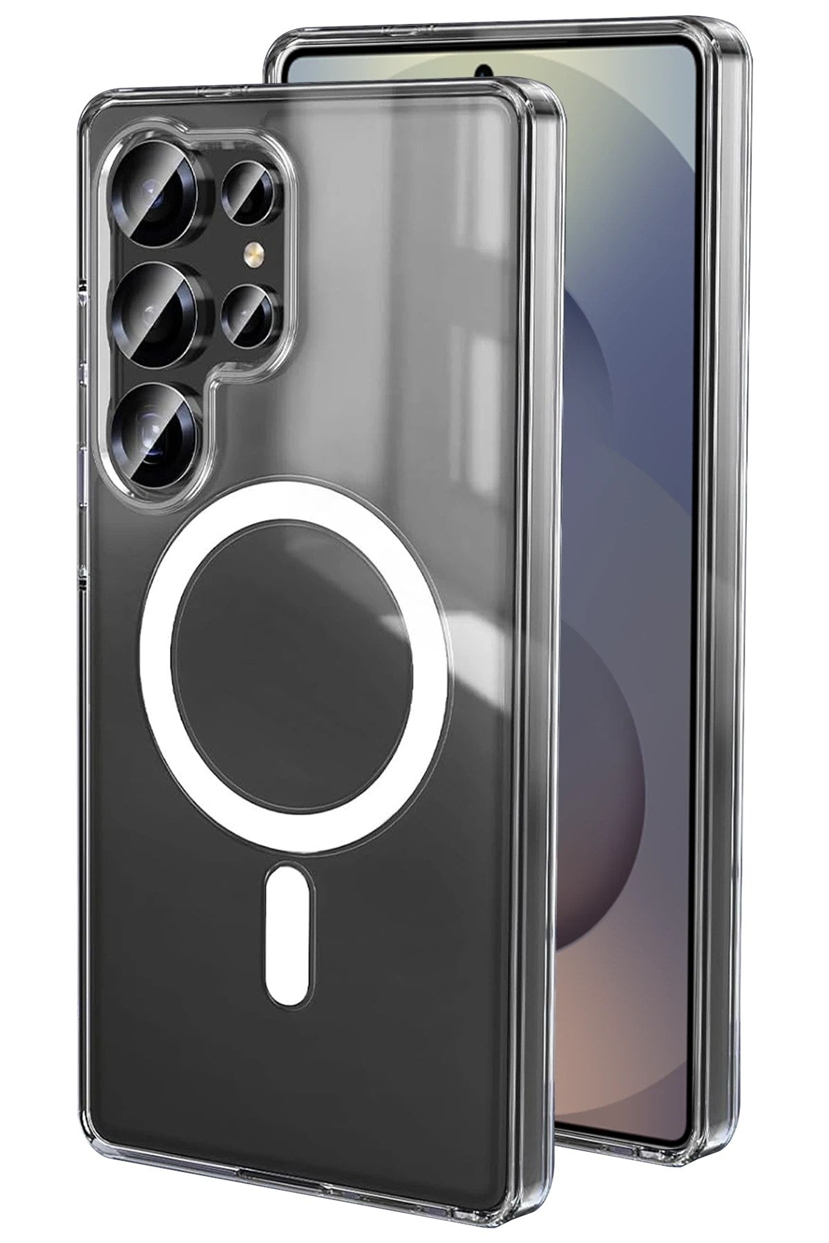 Mey İthalat® Samsung Galaxy S25 Ultra Kılıf Magneticsafe Şeffaf Silikon - Şeffaf