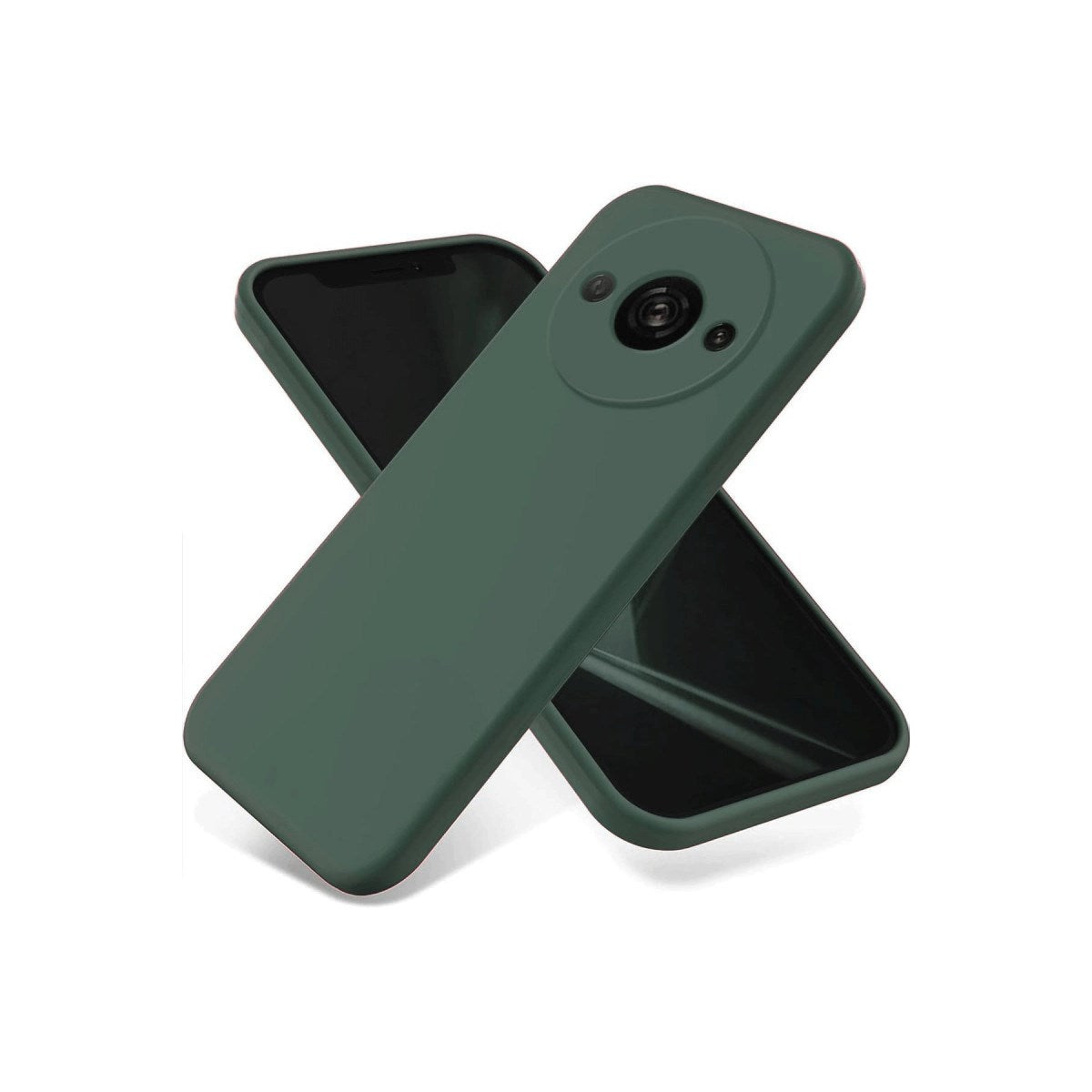 Mey İthalat® Redmi A3 4G Kılıf First Silikon - Koyu Yeşil