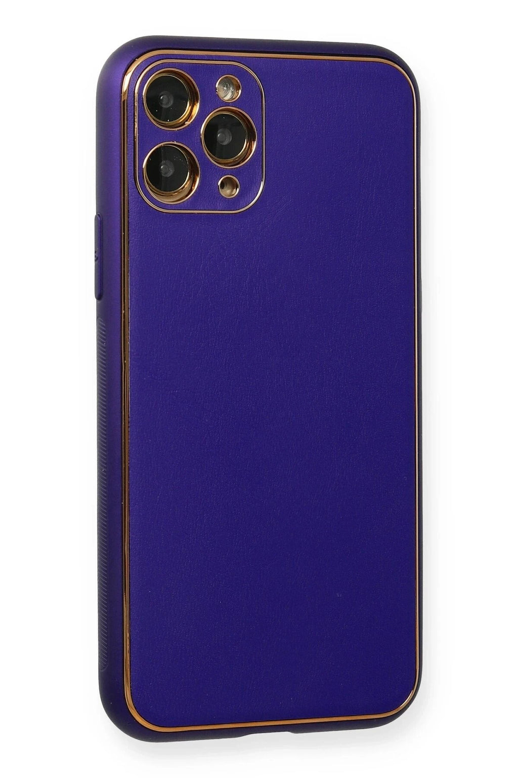 Mey İthalat® iPhone 11 Pro Kılıf Coco Deri Silikon Kapak - Mor