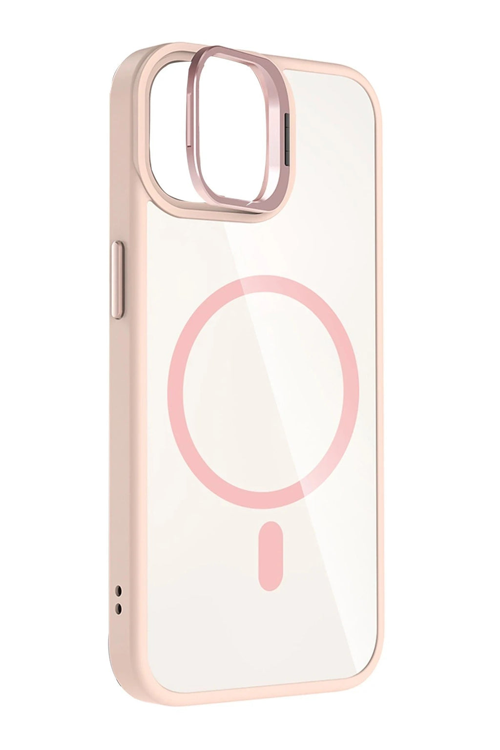 Mey İthalat® iPhone 11 Remim Lensli Magsafe Standlı Kapak - Pembe