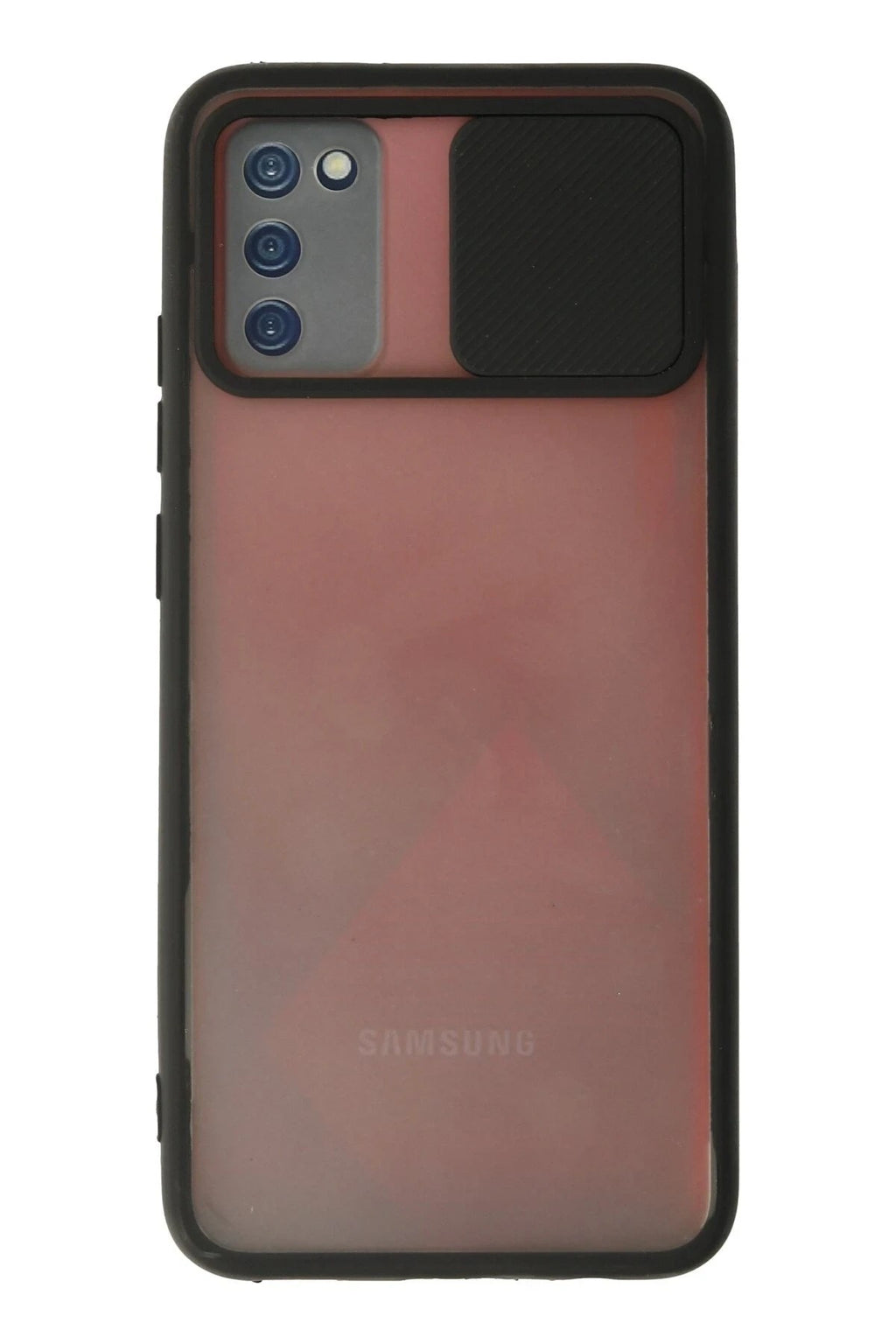 Mey İthalat® Samsung Galaxy A03S Kılıf Palm Buzlu Kamera Sürgülü Silikon - Siyah