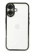 Mey İthalat® iPhone 16 Plus Kılıf Lensli Silikon - Yeşil
