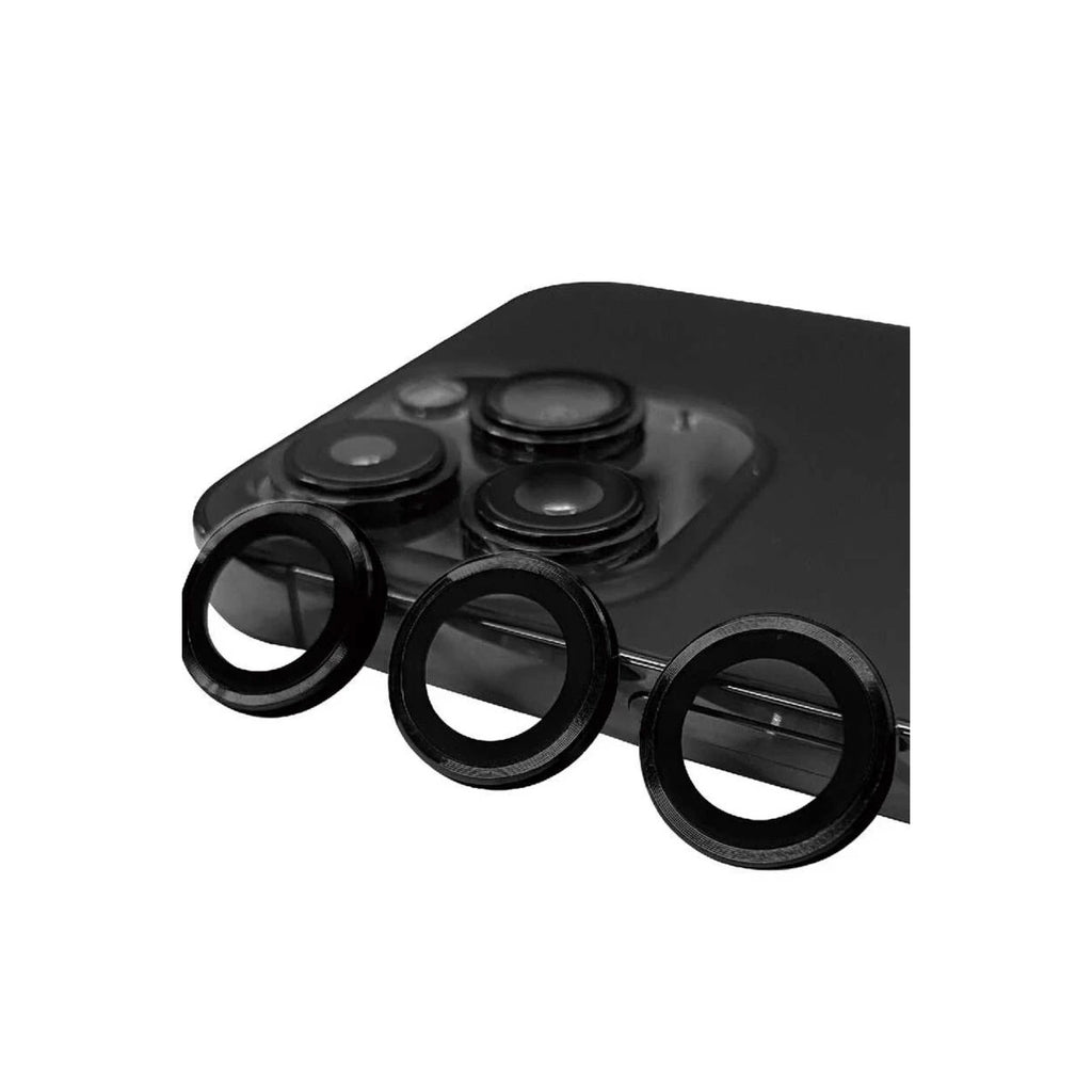 Mey İthalat® iPhone 15 Pro Max Raze Metal Kamera Lens - Siyah