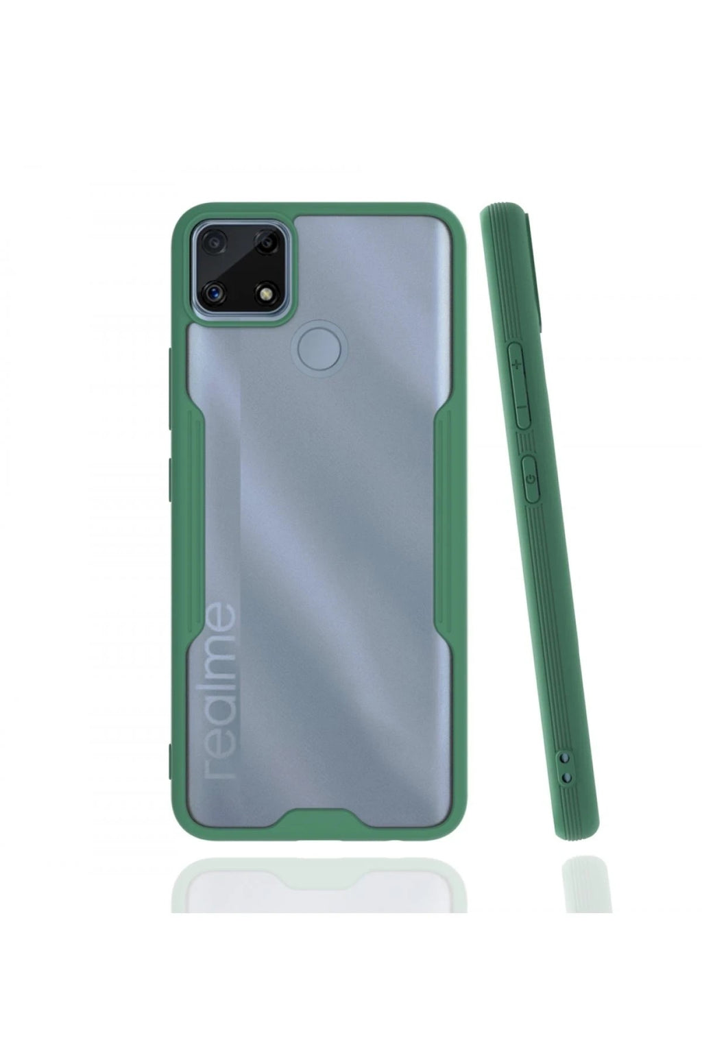Mey İthalat® Realme C25 Kılıf Platin Silikon - Yeşil