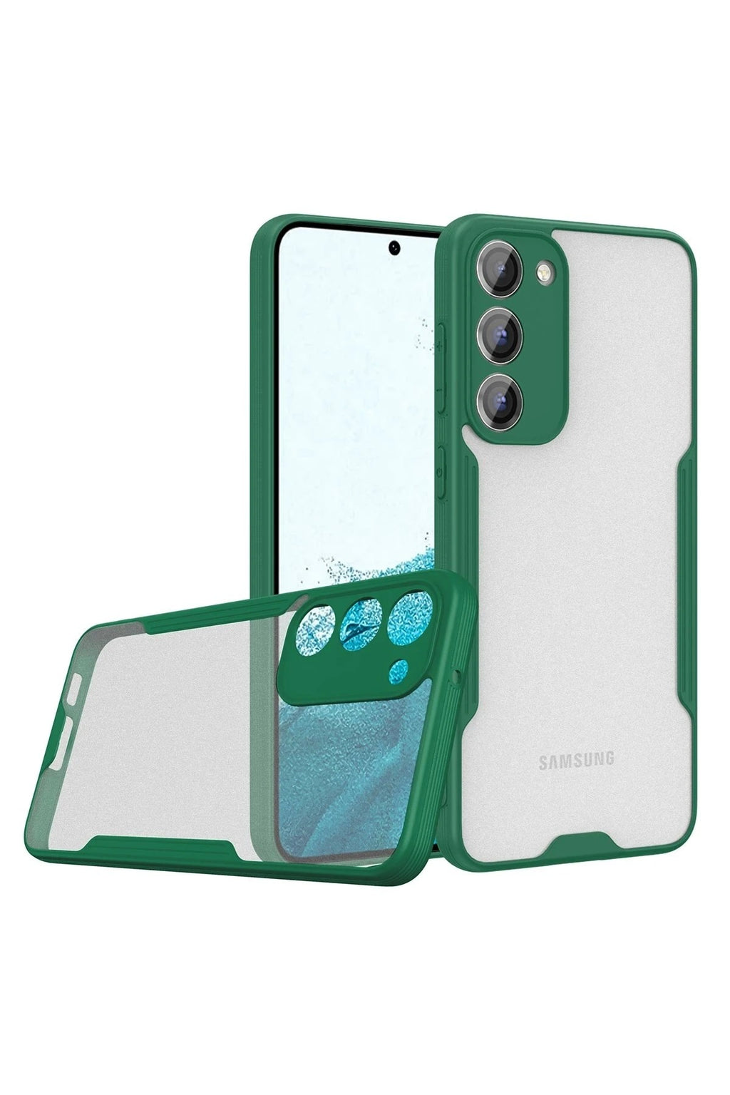 Mey İthalat® Samsung Galaxy S23 Plus Kılıf Platin Silikon - Yeşil