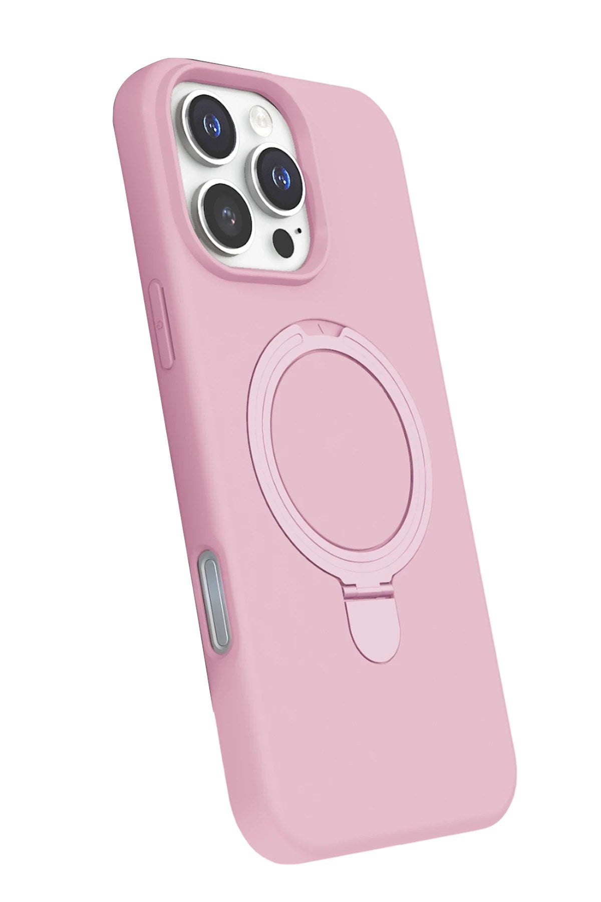 Mey İthalat® iPhone 16 Pro Regal Magsafe Standlı Kapak - Açık Pembe