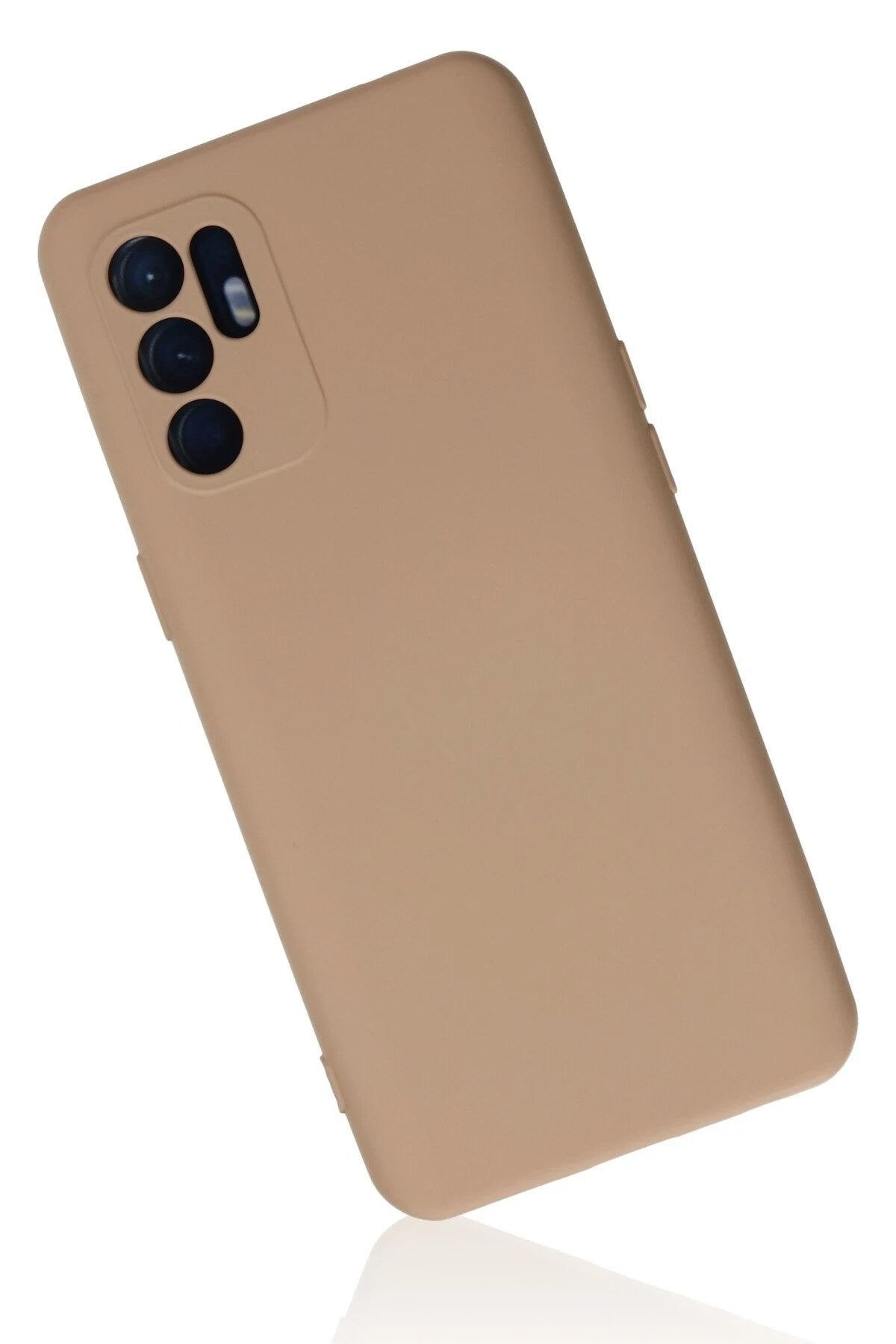 Mey İthalat® Reno 6 Kılıf Nano içi Kadife Silikon - Pudra