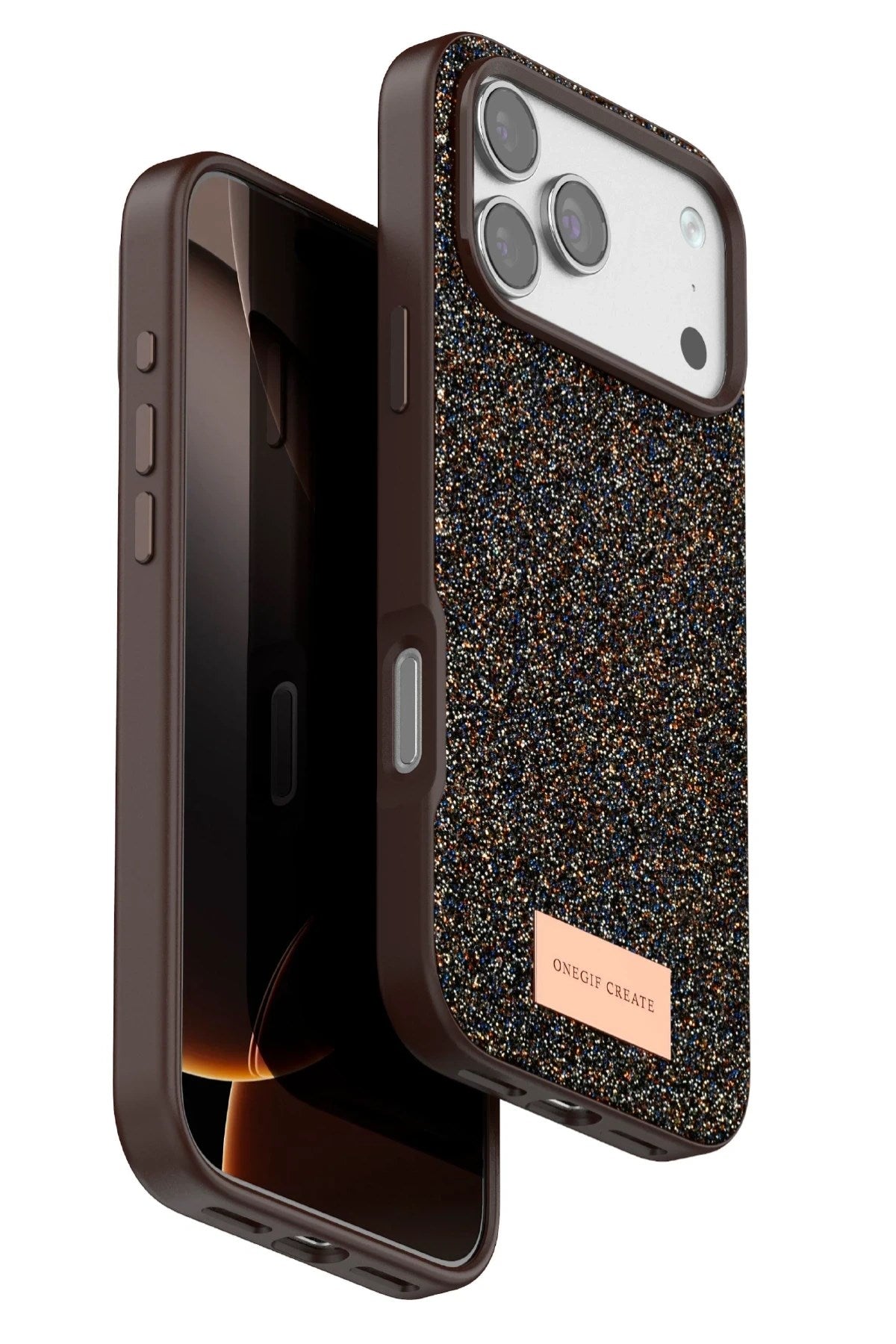 Mey İthalat® iPhone 17 Pro Bright Simli Kapak - Gold