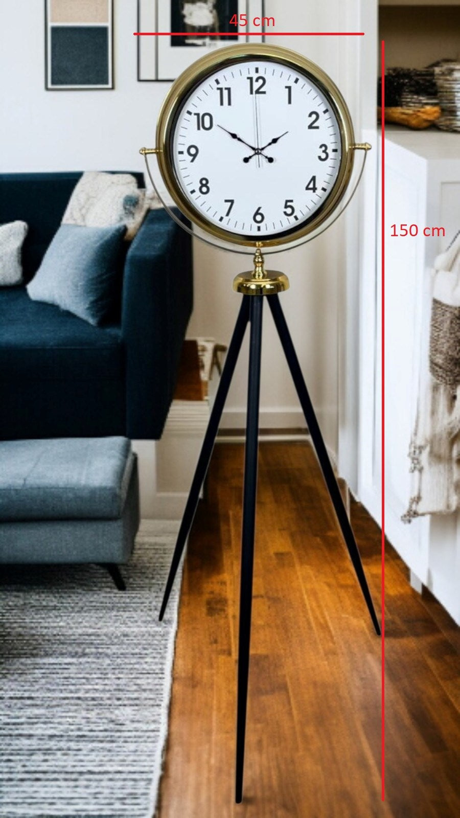 Gold Klasik Tripod Ayaklı Saat