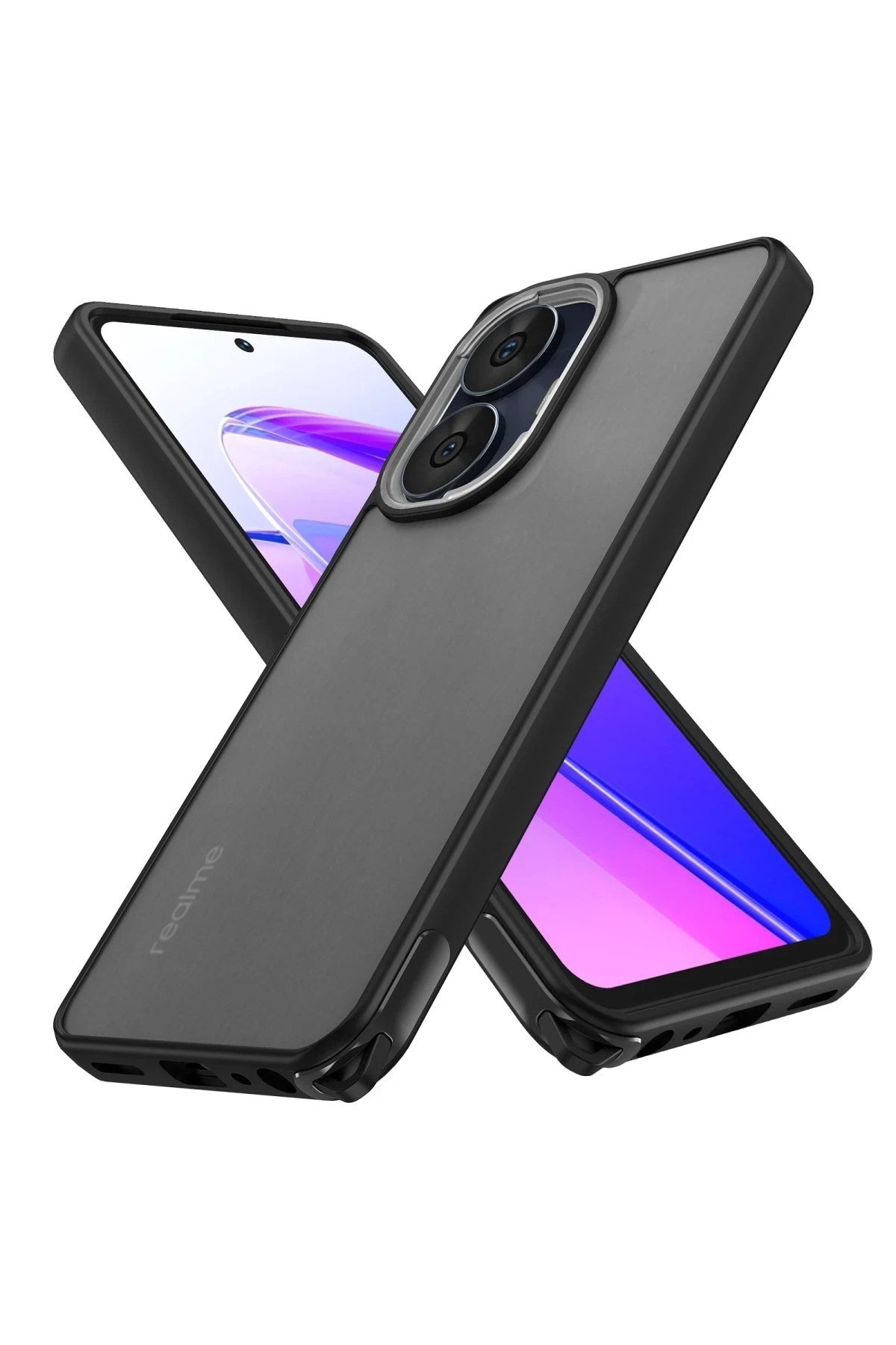 Mey İthalat® Realme C55 Kılıf Elegant Kapak - Siyah