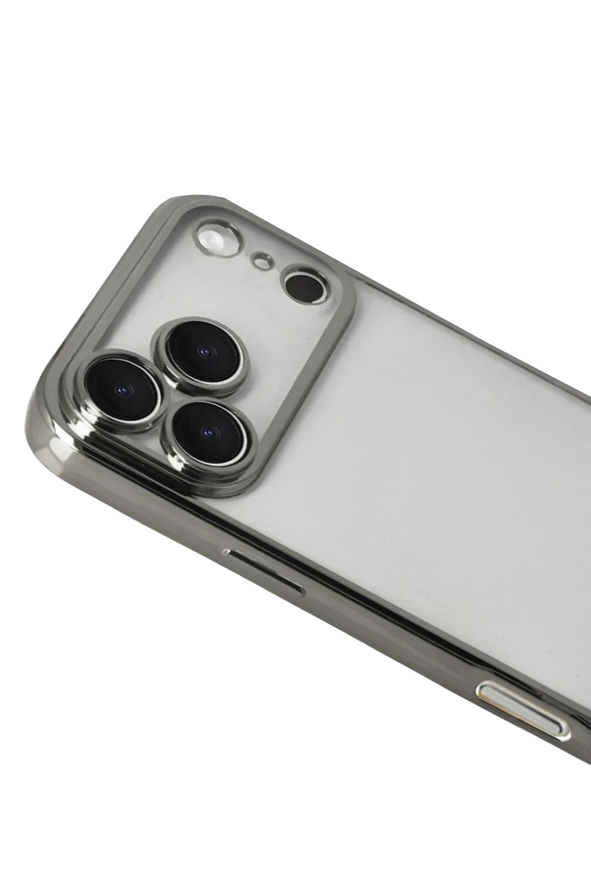 Mey İthalat® iPhone 17 Pro Max Lensli Silikon - Titan Gri