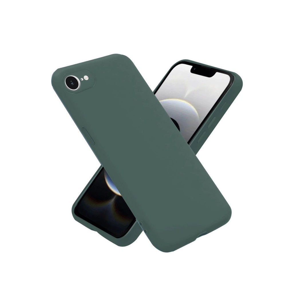 Mey İthalat® iPhone 16E Kılıf Nano içi Kadife Silikon - Koyu Yeşil