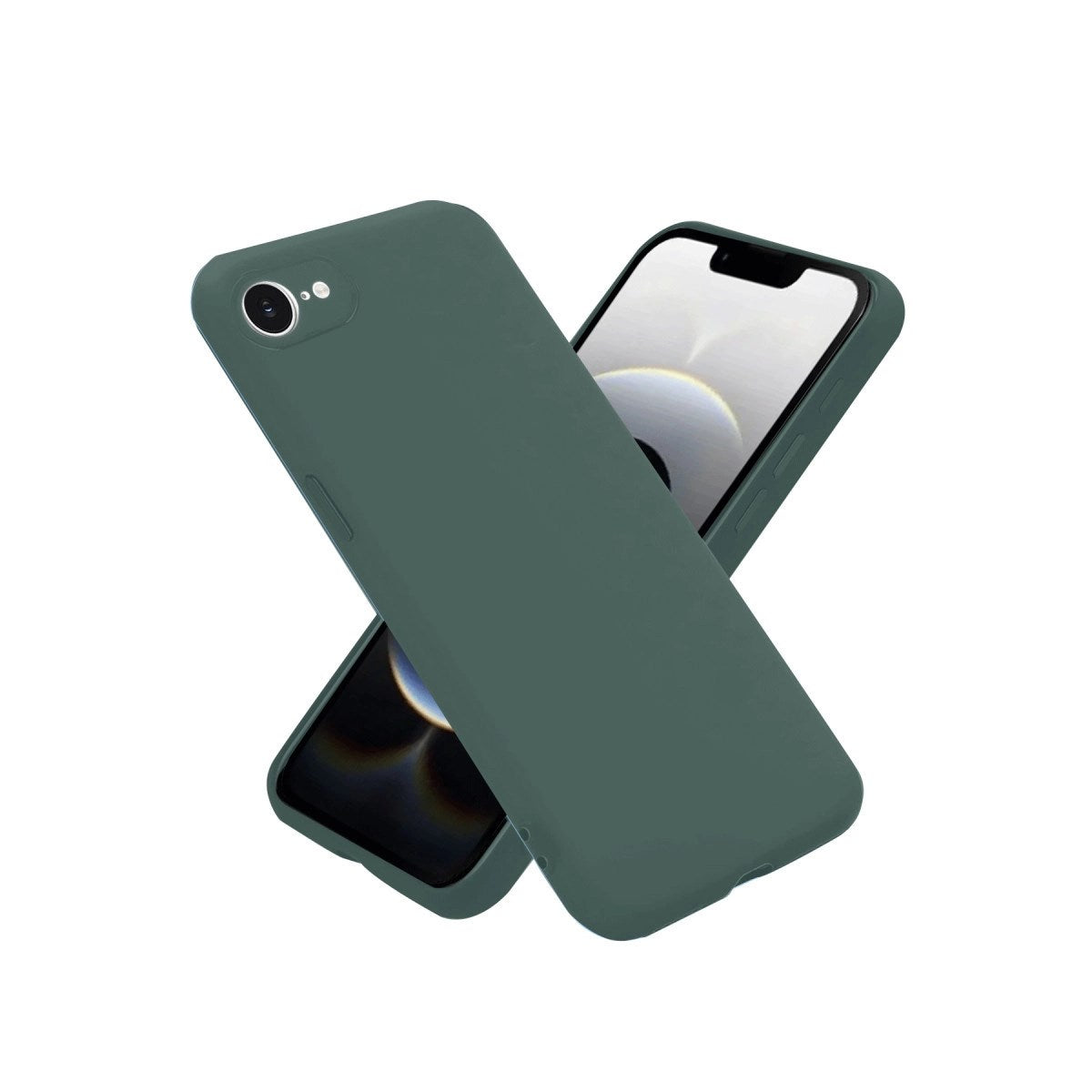 Mey İthalat® iPhone 16E Kılıf Nano içi Kadife Silikon - Koyu Yeşil