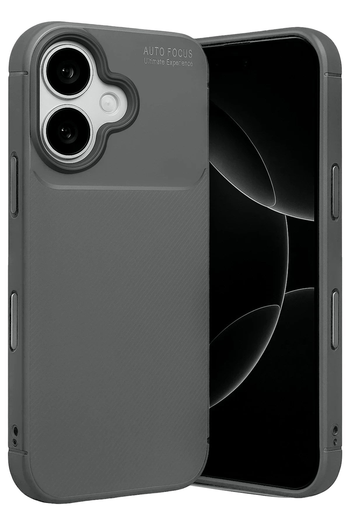 Mey İthalat® iPhone 17 Auto Focus Karbon Kapak - Gri