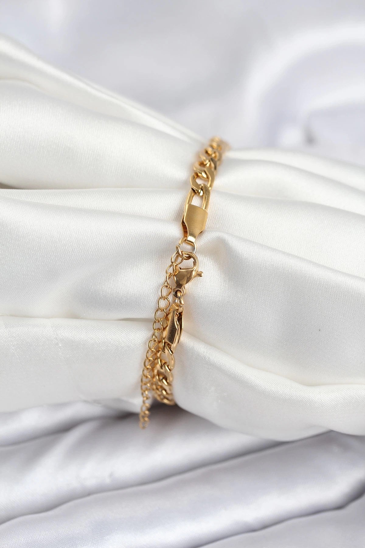 Mey İthalat® 316L Çelik Gold Renk Yazı Yazmaya Uygun Kadın Bileklik