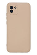 Mey İthalat® Samsung Galaxy A03 Kılıf Nano içi Kadife Silikon - Pudra