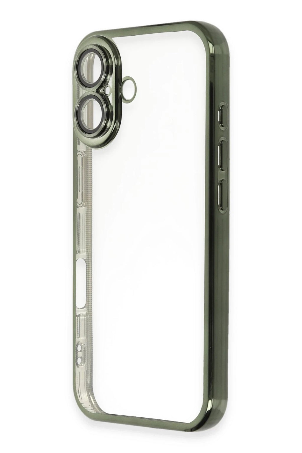 Mey İthalat® iPhone 16 Plus Kılıf Lensli Silikon - Yeşil