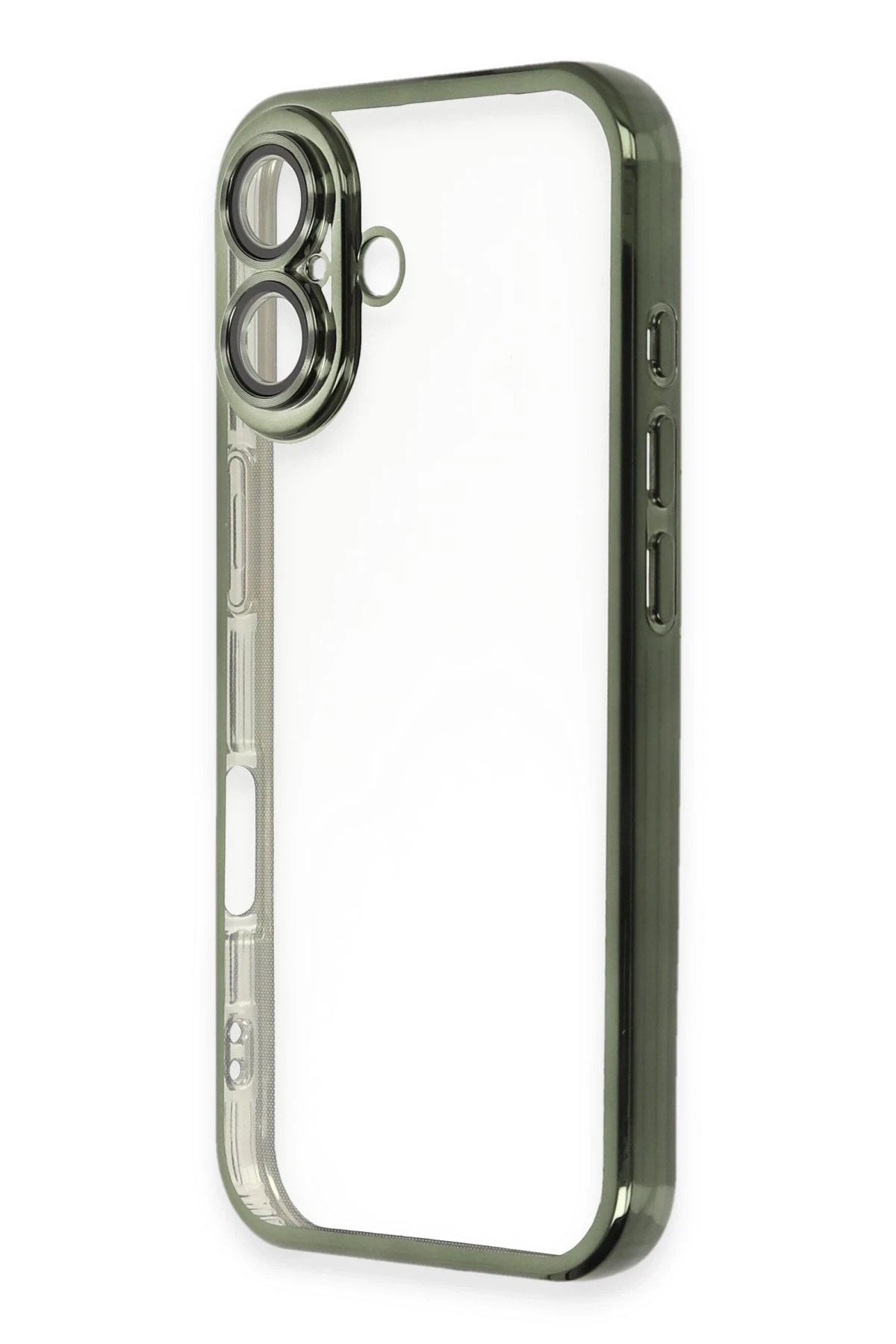 Mey İthalat® iPhone 16 Plus Kılıf Lensli Silikon - Yeşil