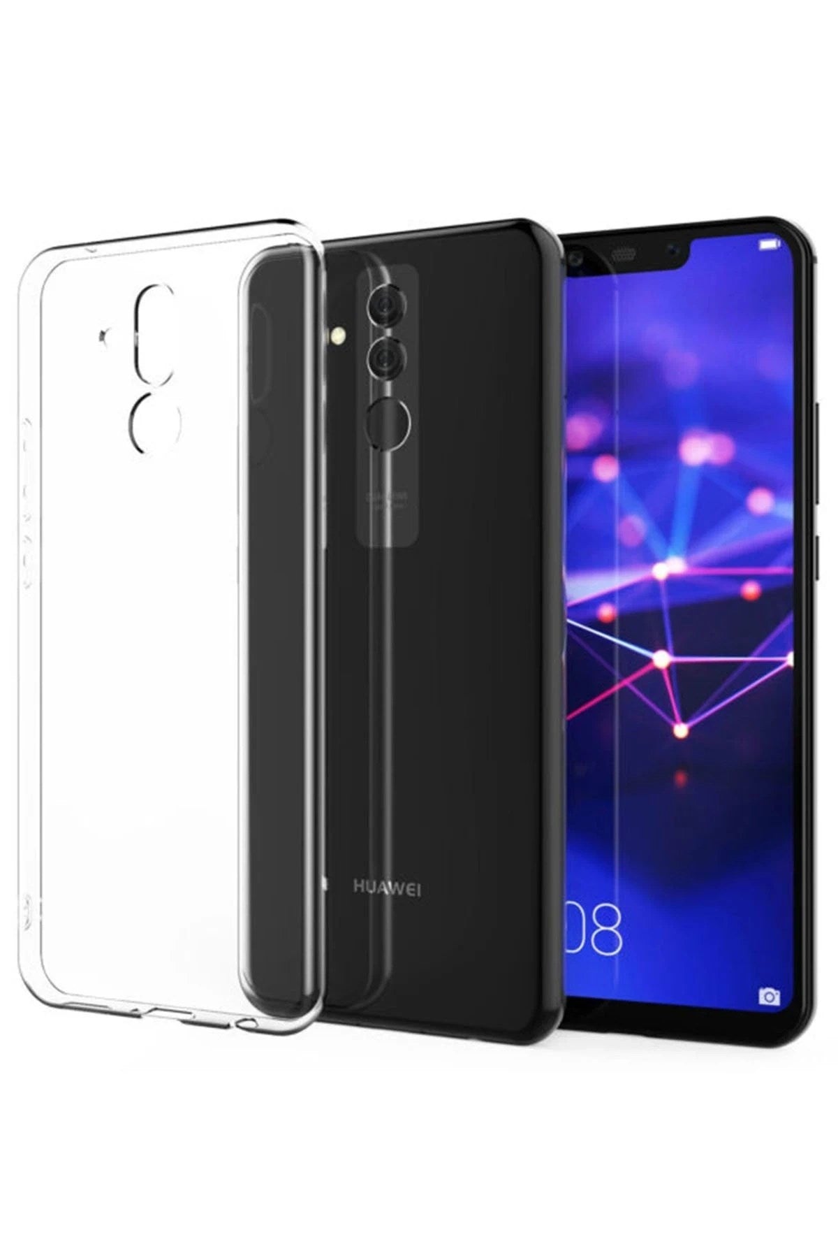 Mey İthalat® Huawei Mate 20 Lite Kılıf Lüx Şeffaf Silikon