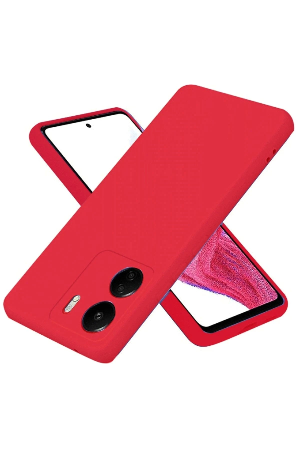 Mey İthalat® Redmi 13C Kılıf First Silikon - Kırmızı