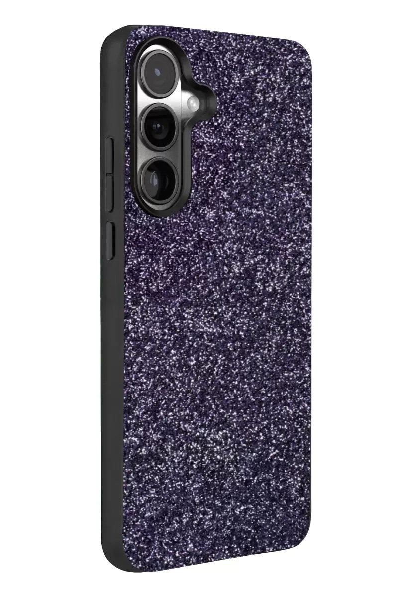 Mey İthalat® Samsung Galaxy A57 5G Bright Simli Kapak - Derin Mor