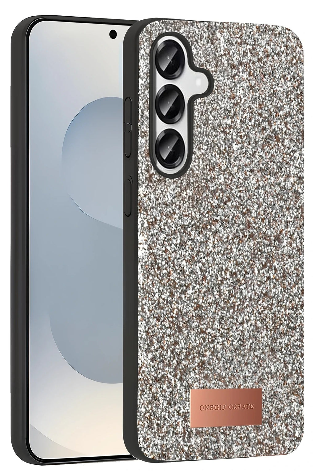 Mey İthalat® Samsung Galaxy S25 Plus Bright Simli Kapak - Gold