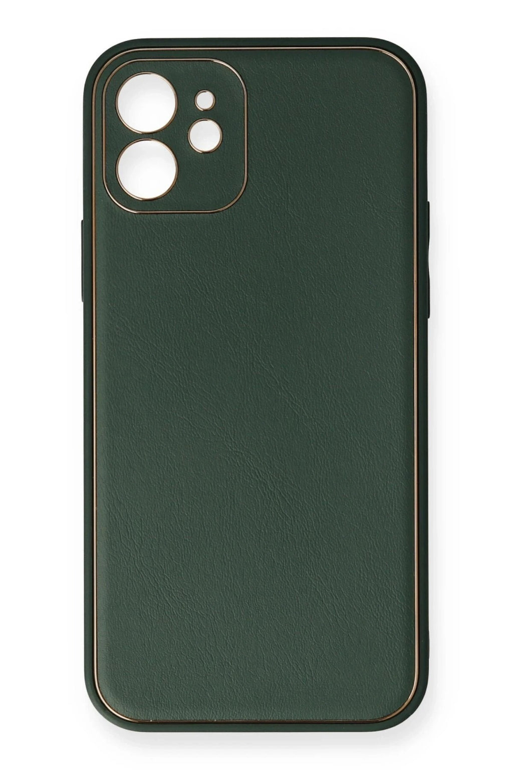 Mey İthalat® iPhone 12 Mini Kılıf Coco Deri Silikon Kapak - Yeşil