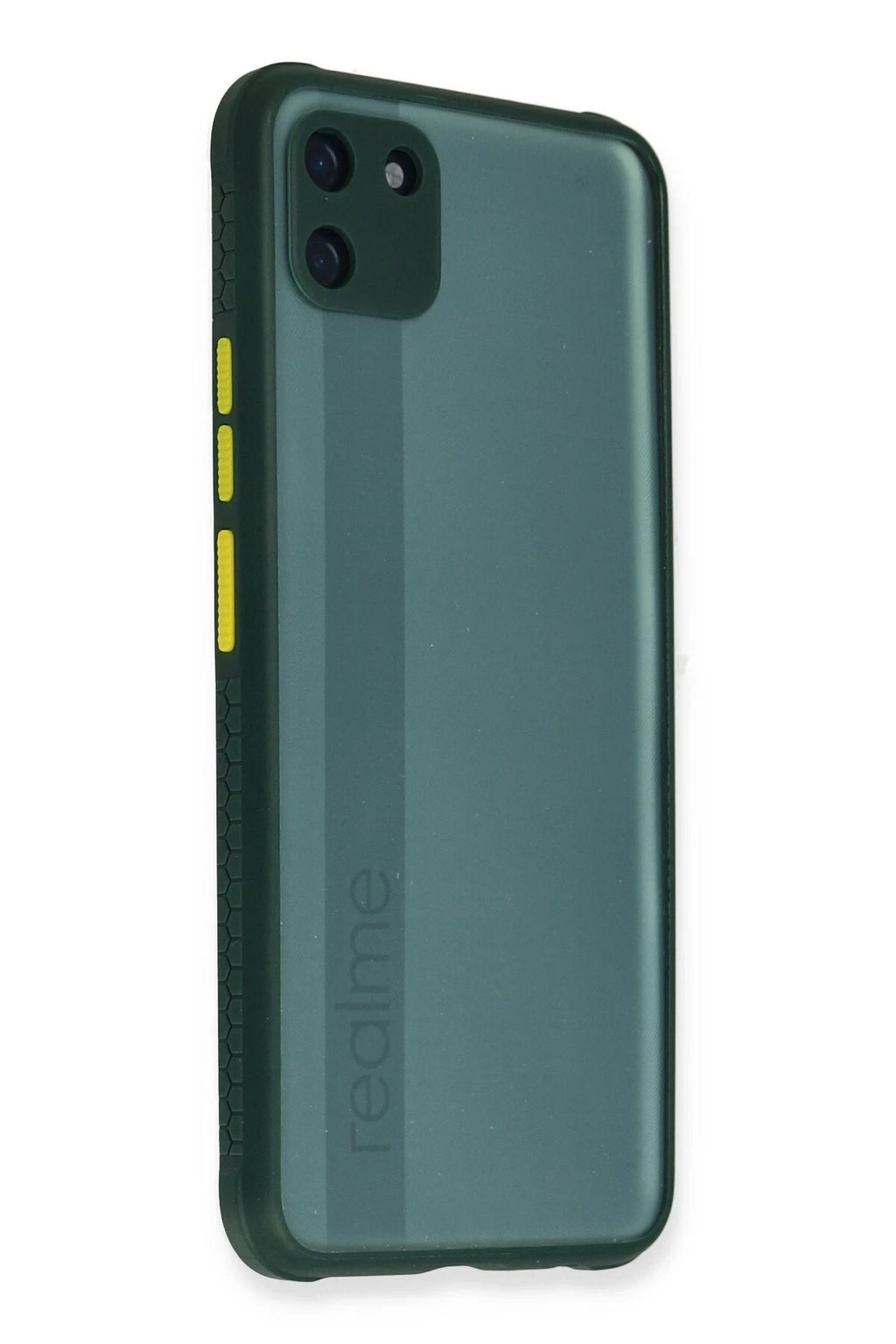 Mey İthalat® Realme C11 Kılıf Miami Şeffaf Silikon - Koyu Yeşil